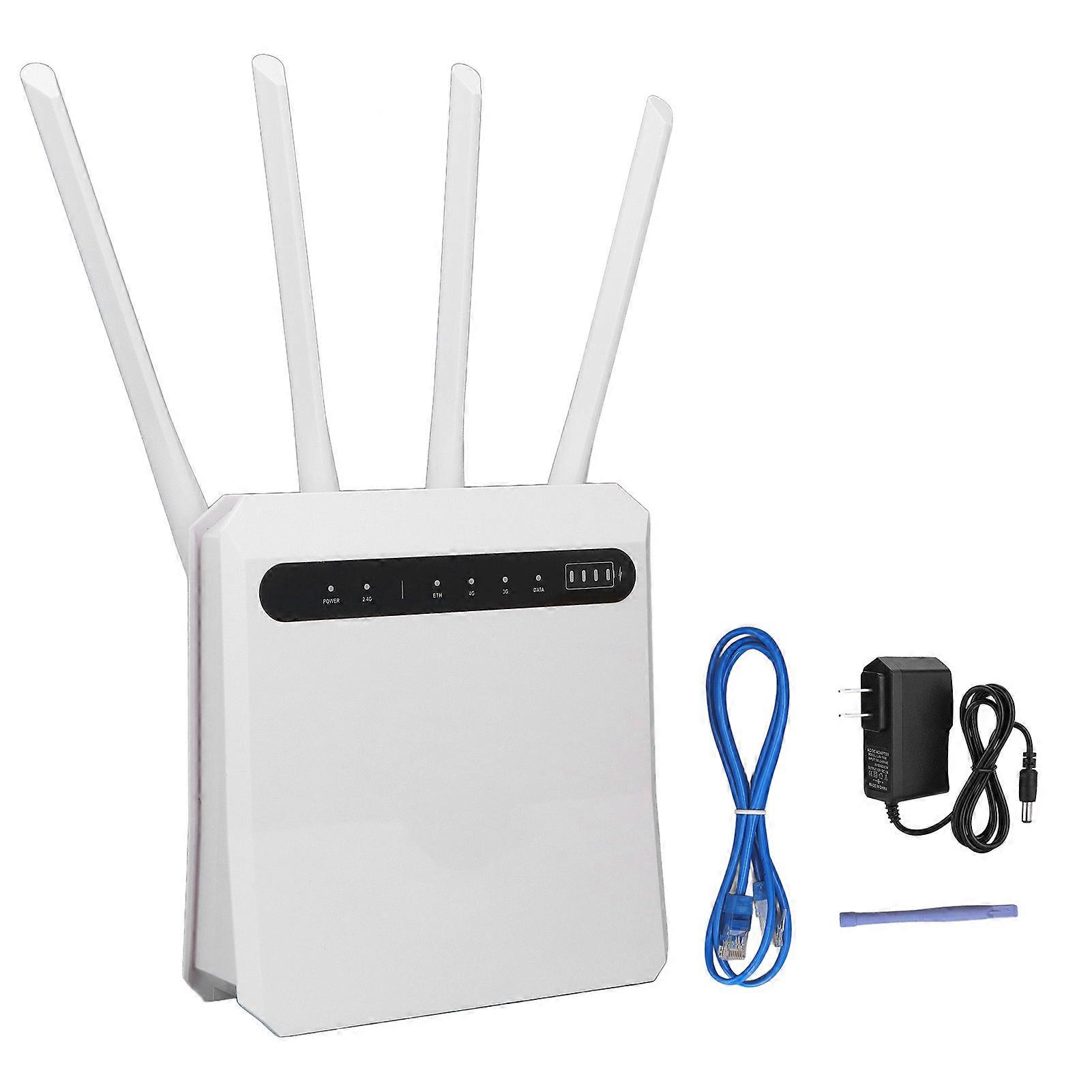 4G LTE Wireless Router 300Mbps Unlocked Mobile WiFi Hotspot with 4 Antennas US Plug