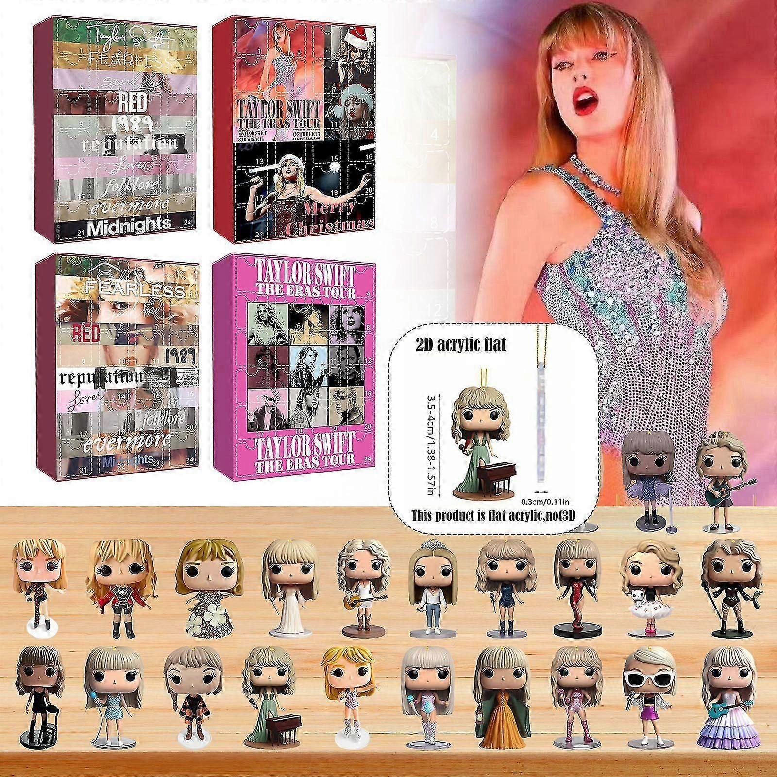 2025 Taylor Swift Christmas Advent Calendar - 24 Days Countdown Calendar Stray Kids peripheral blind box Acrylic Ornaments, Reusable Christmas Tree De