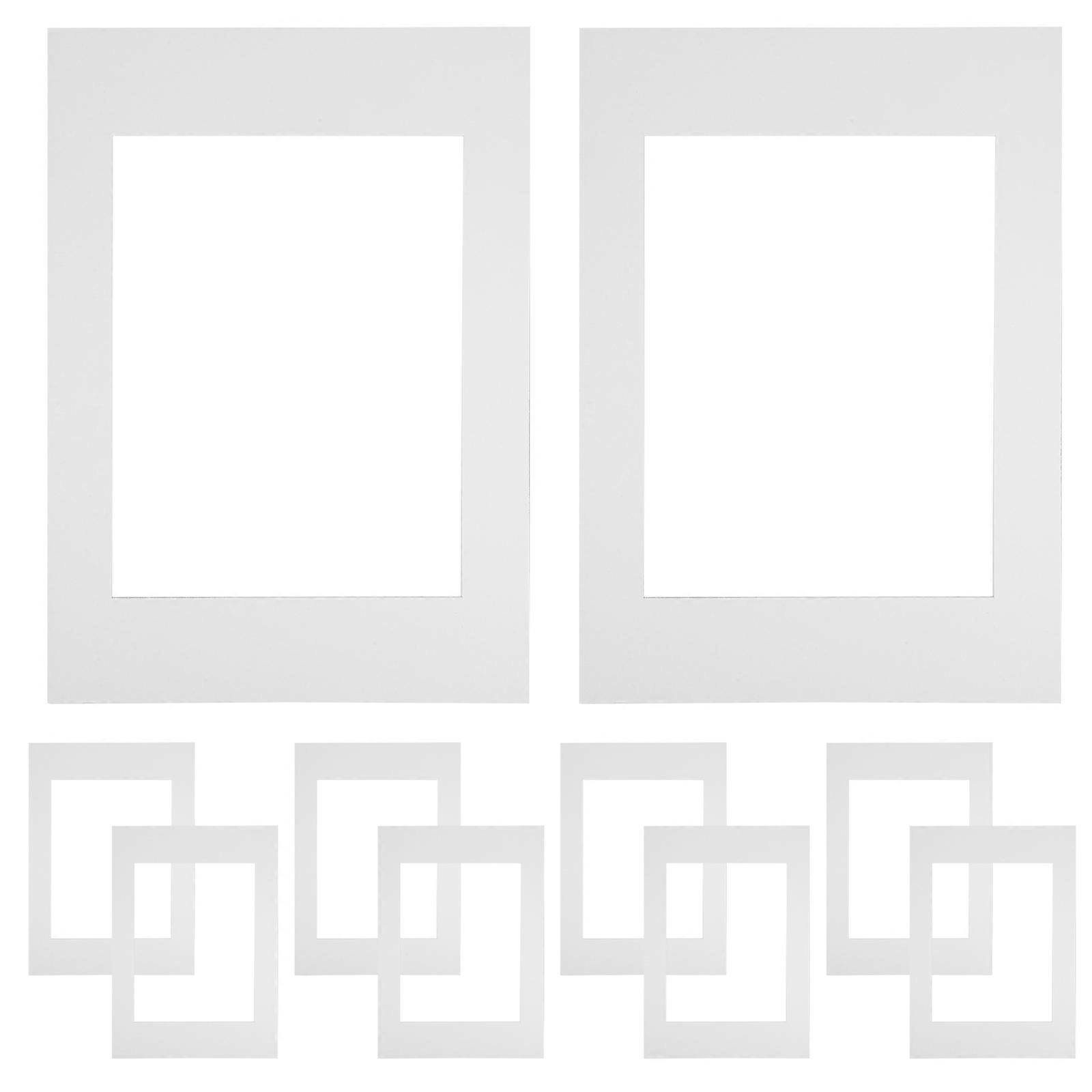 White Cardboard Matting for Picture Frames with 10Pcs for Craft Picture Frames