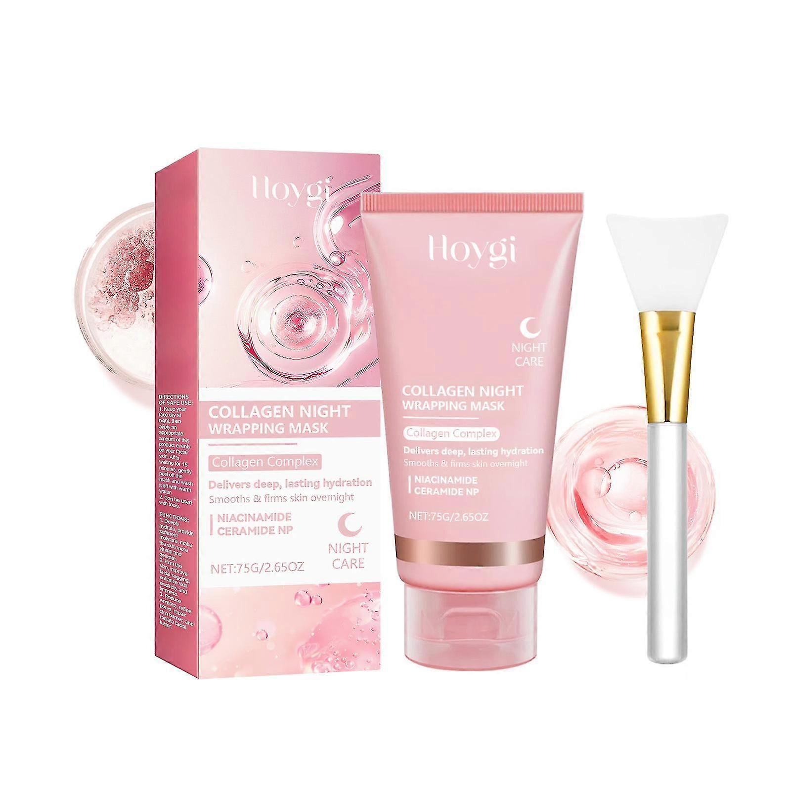 Hoygi Collagen Light Wrinkle Tearing Mask (With Scraper) Moisture Replenishment Skin Rejuvenation Discoloration Improvement Firming Daub-Type Facial M