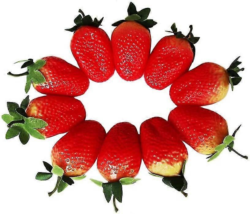 10pcs Artificial Single Large Strawberry Simulation Strawberry Home Kitchen Decor