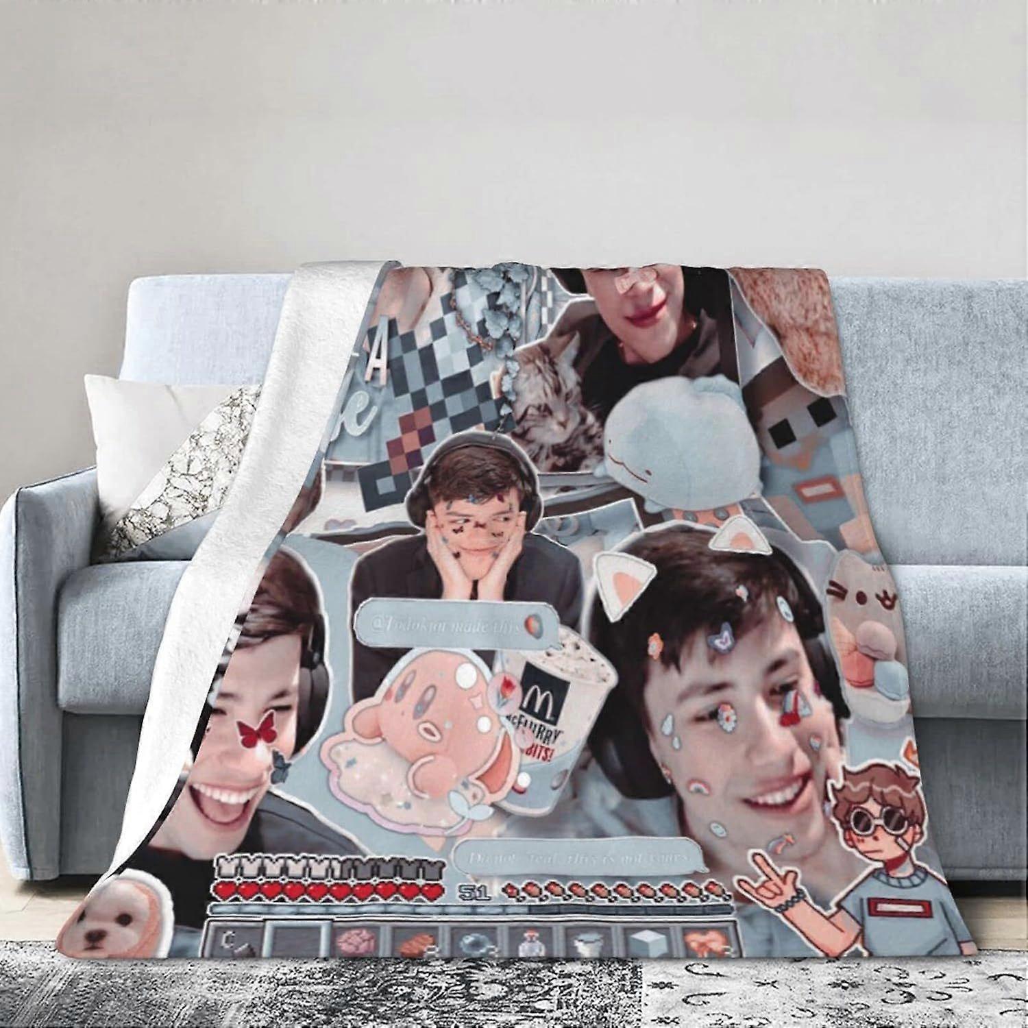 Georgenotfound Blanket, Ultra Soft Lightweight Flannel Fleece Throw Blankets Warm Air Conditioning Blanket For Couch Sof-pasxc103