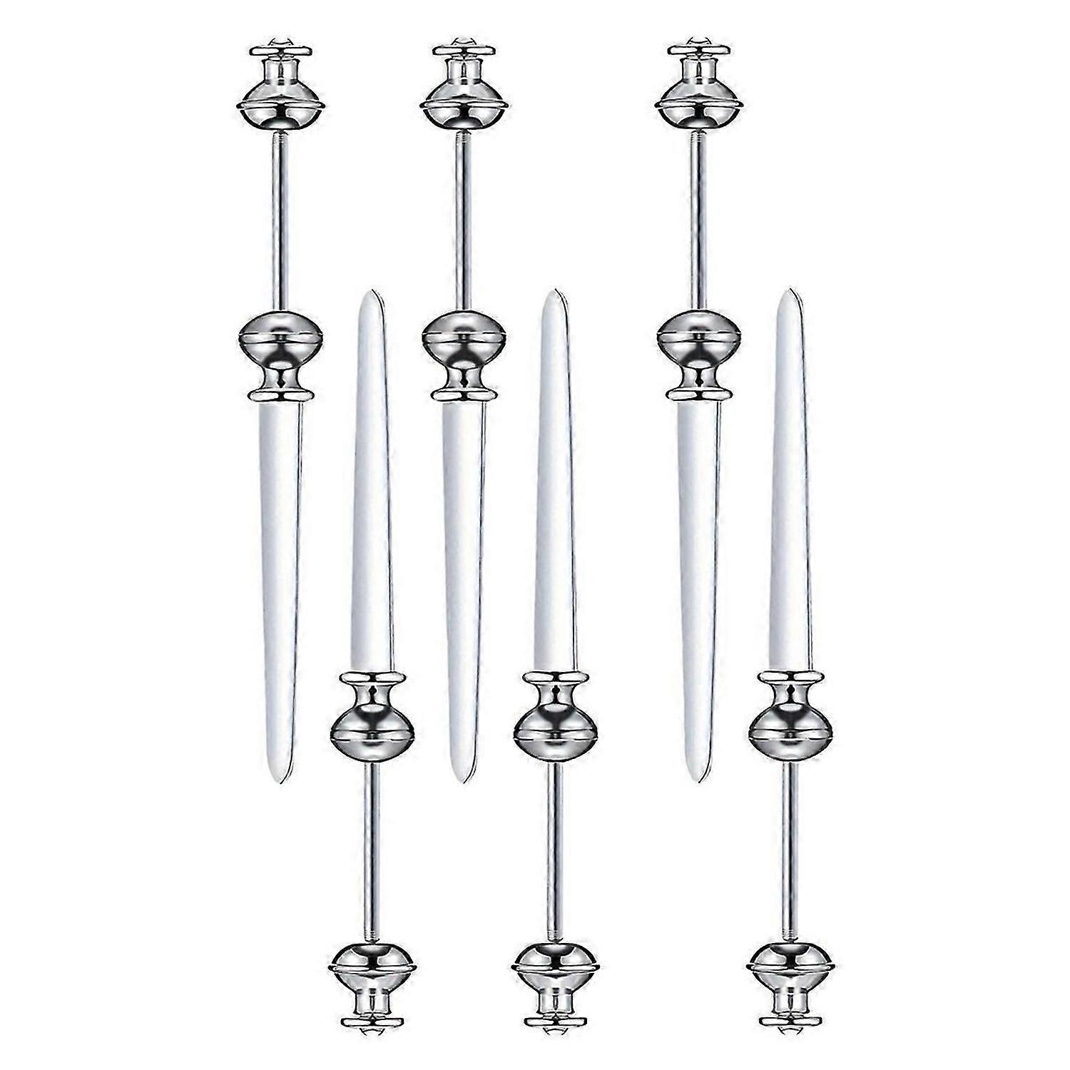 6Pcs Beadable Letter Opener Envelope Slitter Envelope Opener Slitter Paper Mail Opener Rounded Handle Letter