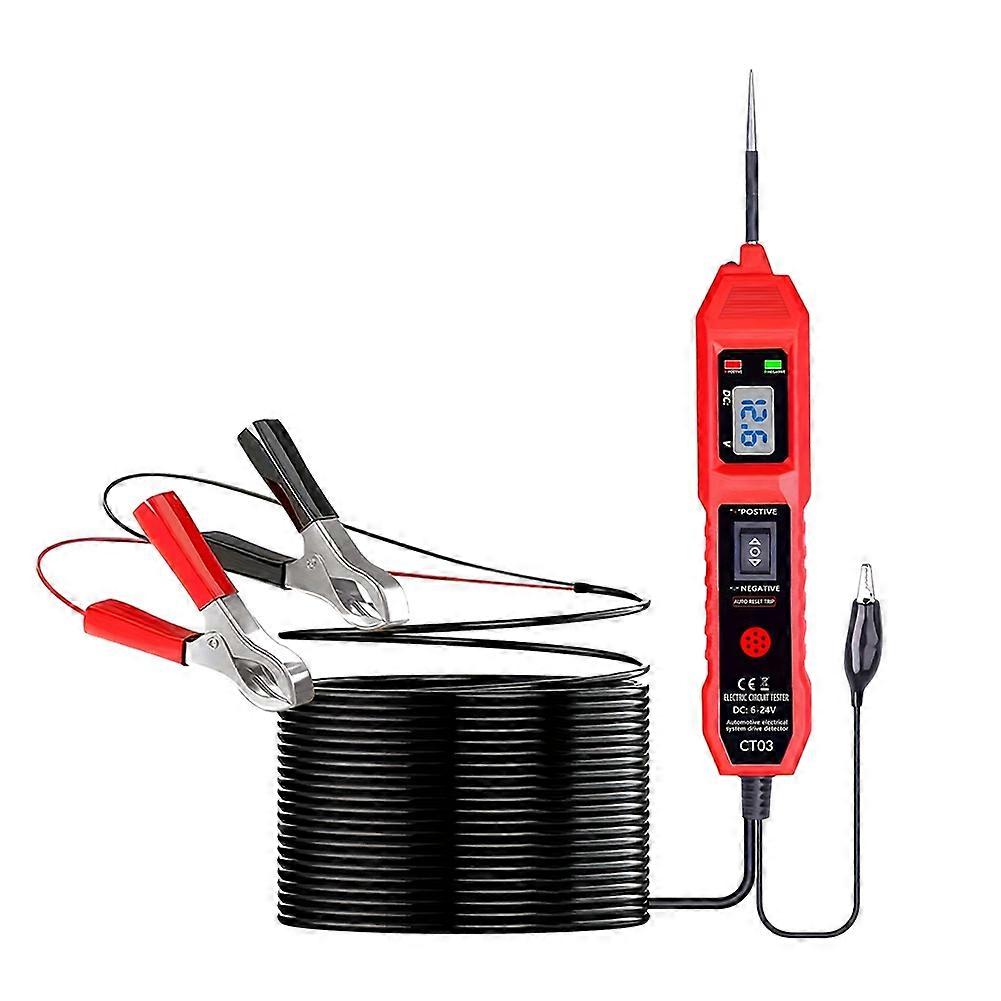 Car Circuit Tester with LED Voltage Display for Power Probe Kit for 3.5-36V DC Vehicles