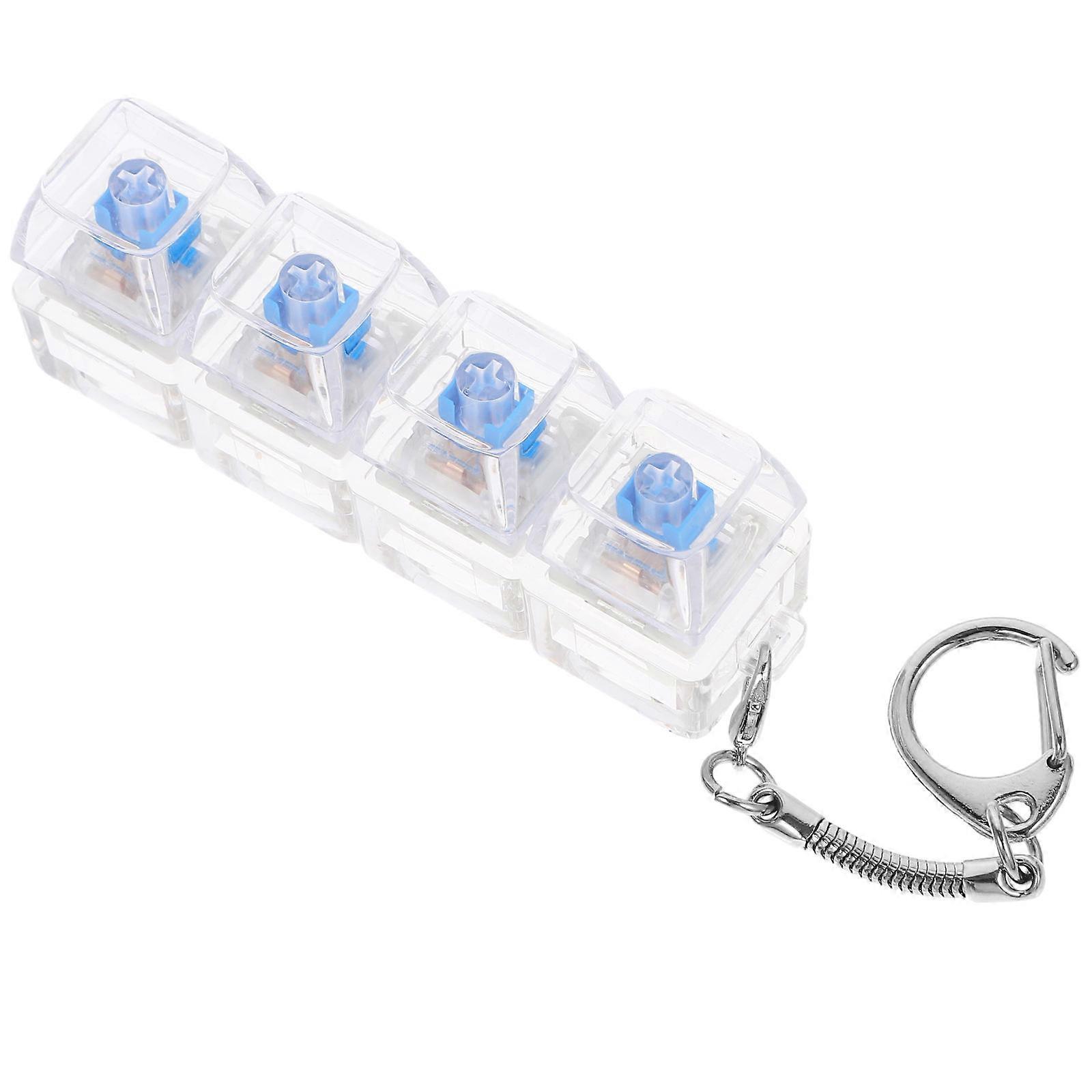 Keyboard Keychain Toy Stress Relief Toy Keyboard Keychain Finger Keychain Button