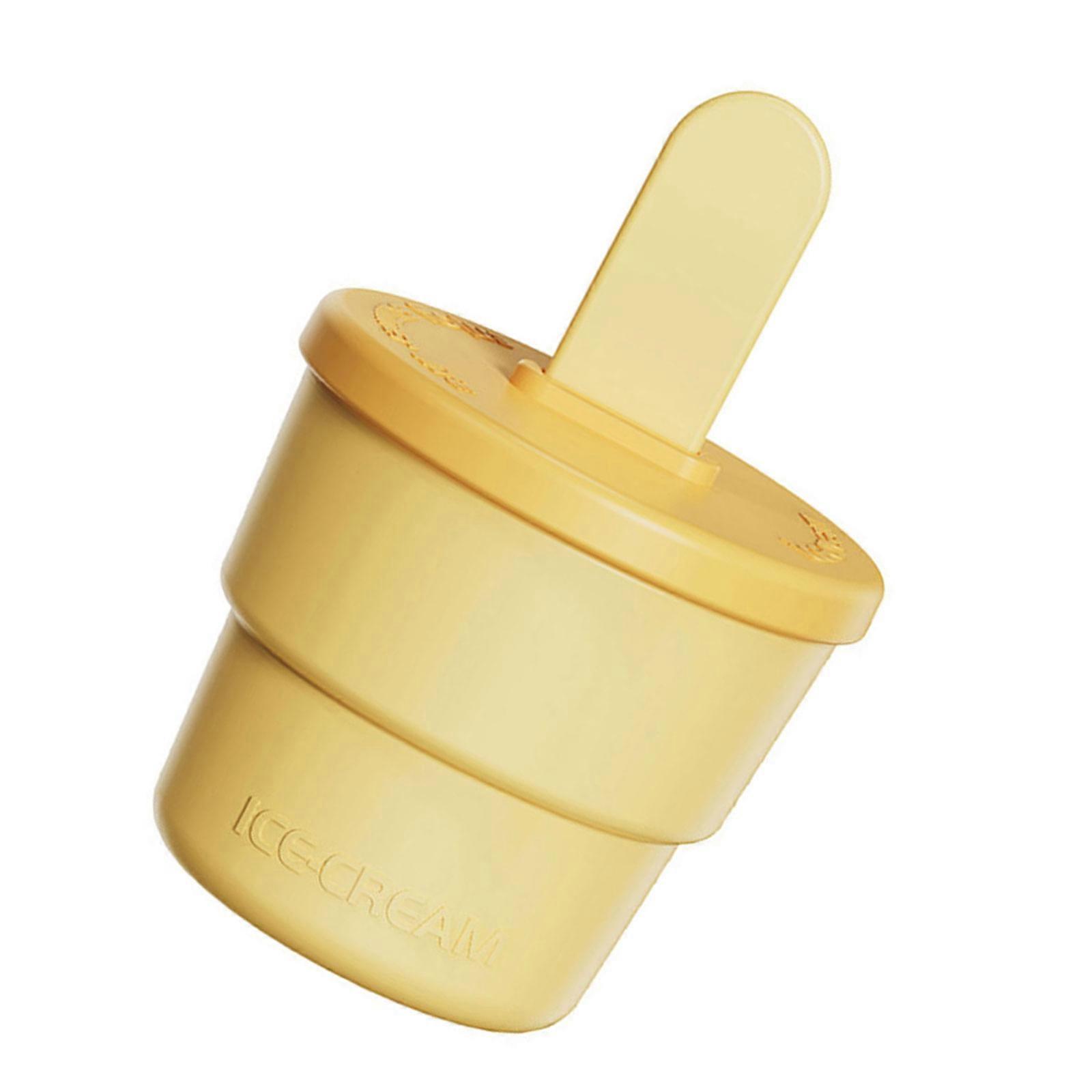 Effective Ice Cream Silicone Molds Practical Ice Cream Molds Silicone Popsicles Creators for Gatherings and Campings  Yellow