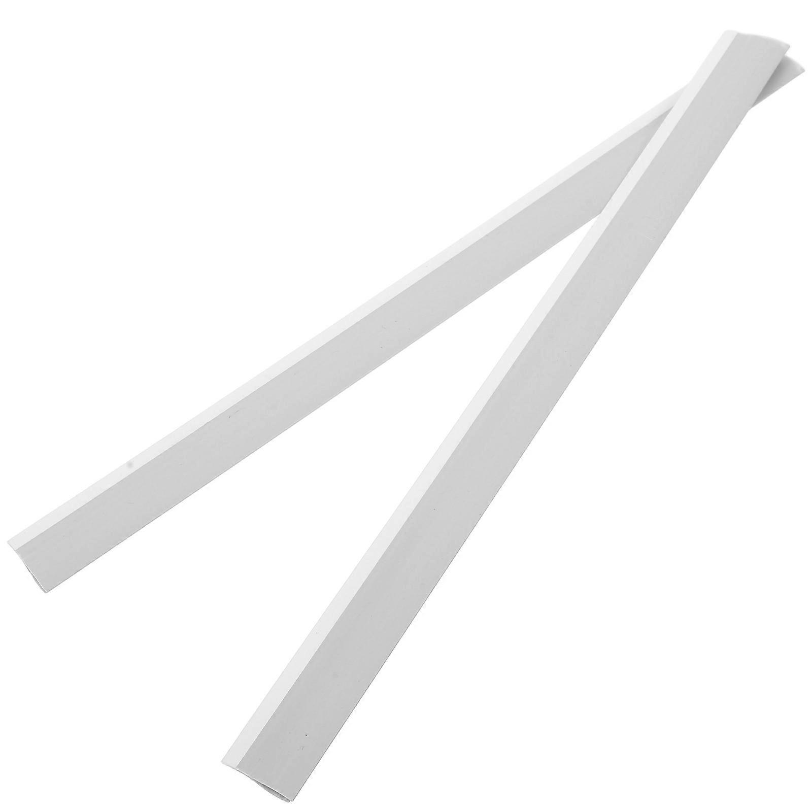 Dustpan Edge Strip Rubber Replacement for Convenient Cleaning 2Pcs Grey