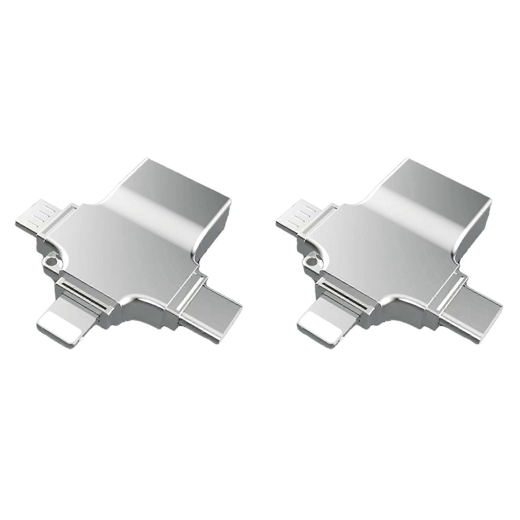 2X SD Card Reader Micro-Card Adapter 4 In 1 USB 3.0 Micro-SD to USB Cardreader USB for Apple Interface OTG Adaptador