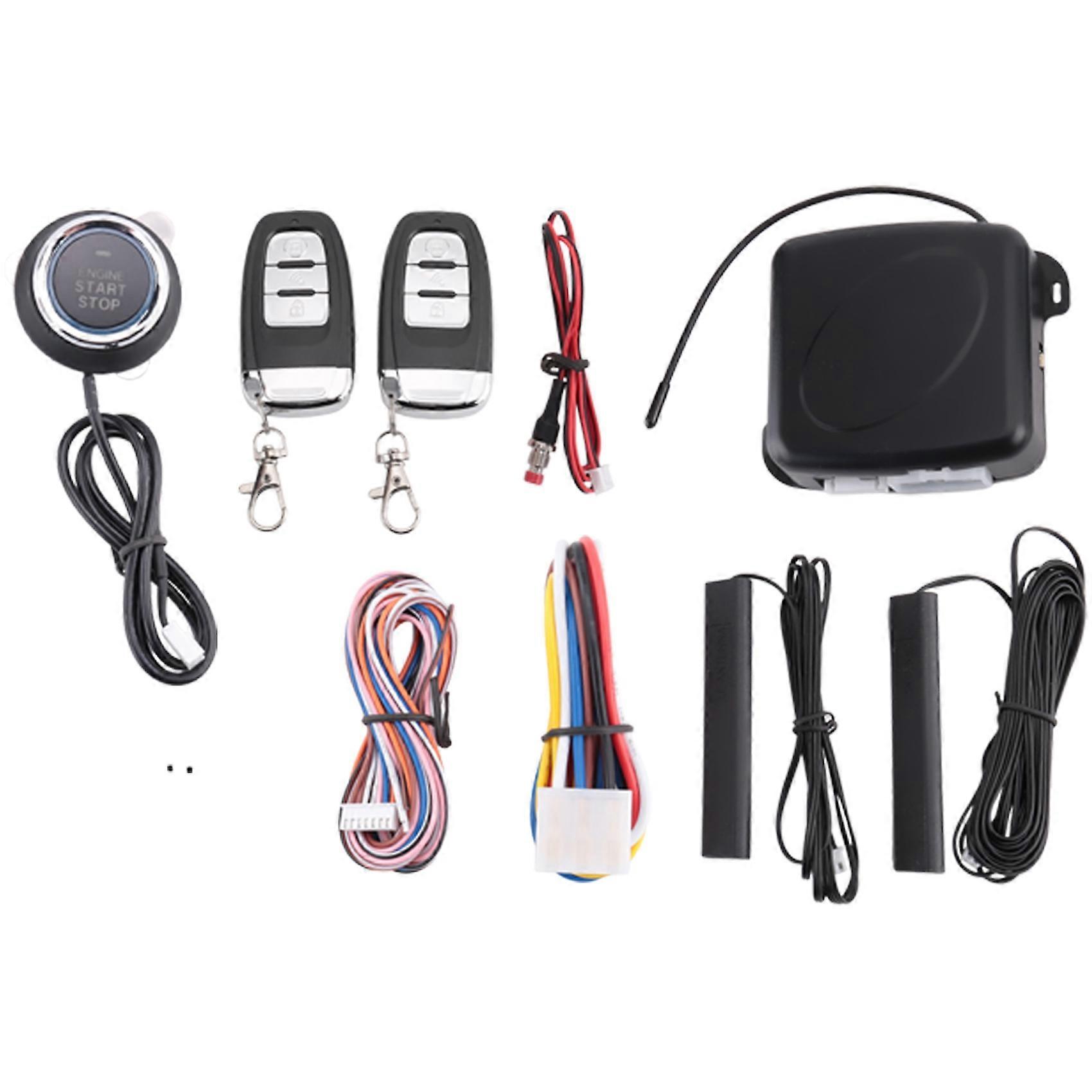 Car SUV PKE Keyless Entry Engine Start Alarm System Push Button Start System Remote Starter Stop