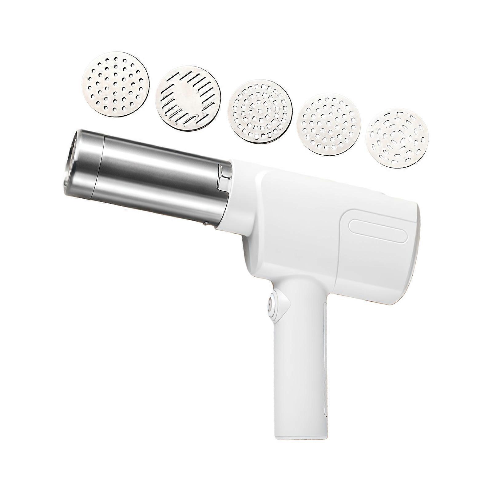 Portable Automatic Noodles Maker Wireless Electric Machine Safe Pastas Maker for Spaghetti Sausage Making Space Saving  White