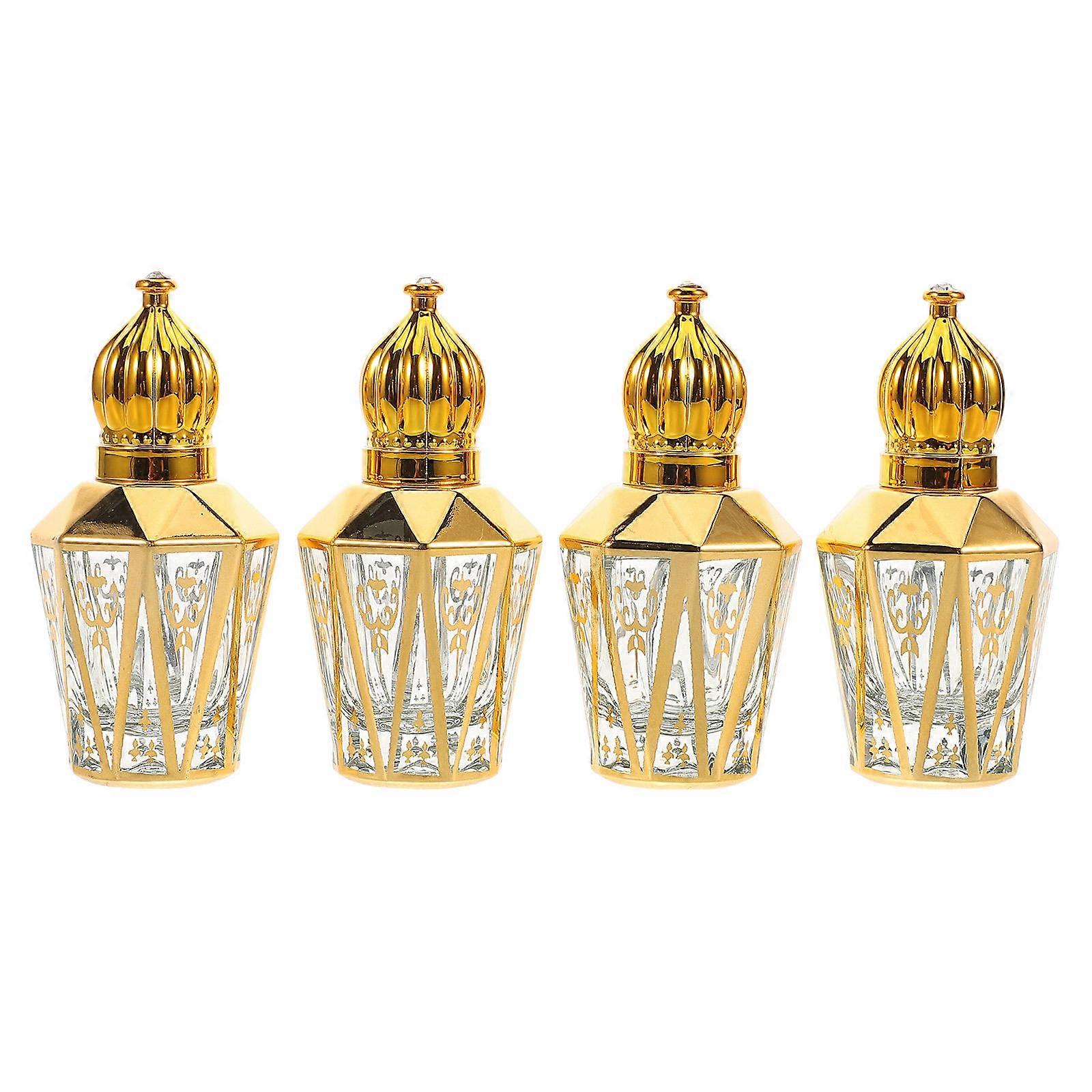 Glass Perfume Bottle Roll-on Bottles for Storage Use 4Pcs Refillable