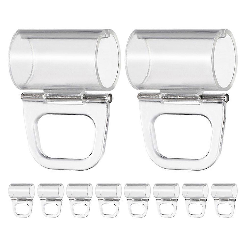 Plastic Transparent Roller Shade Clips for Home Curtains 10Pcs Accessories