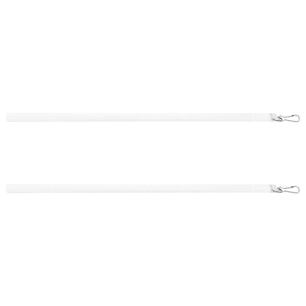 White Acrylic Curtain Wand for Drapery Pull with Hook 2Pcs Set