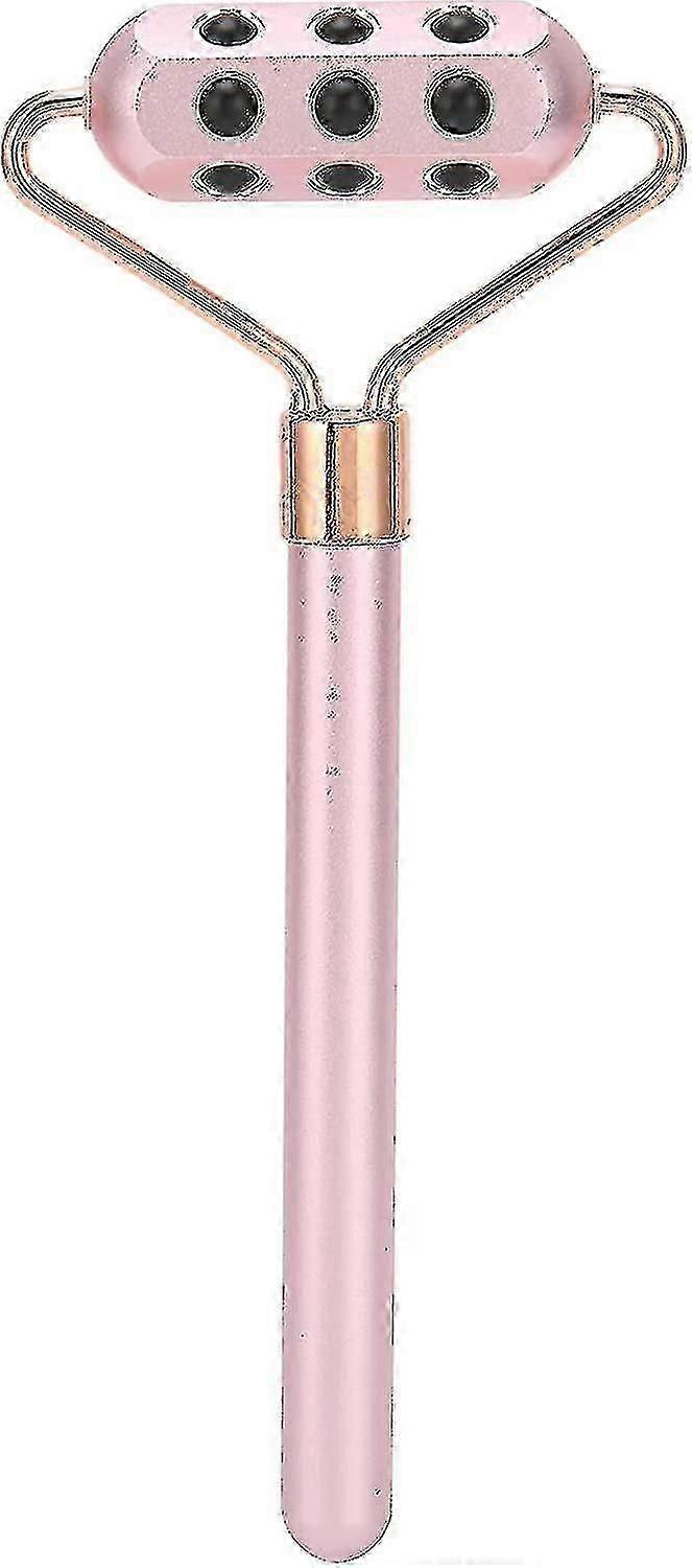 Face Roller, Germanium Roller, Portable, Handheld Face Roller (pink)