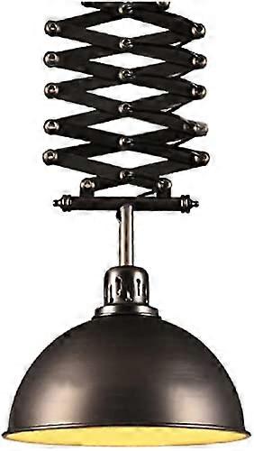 Industrial Ceiling Light Vintage Adjustable Pendant Lamp with Spring Joint for Kitchen Dining