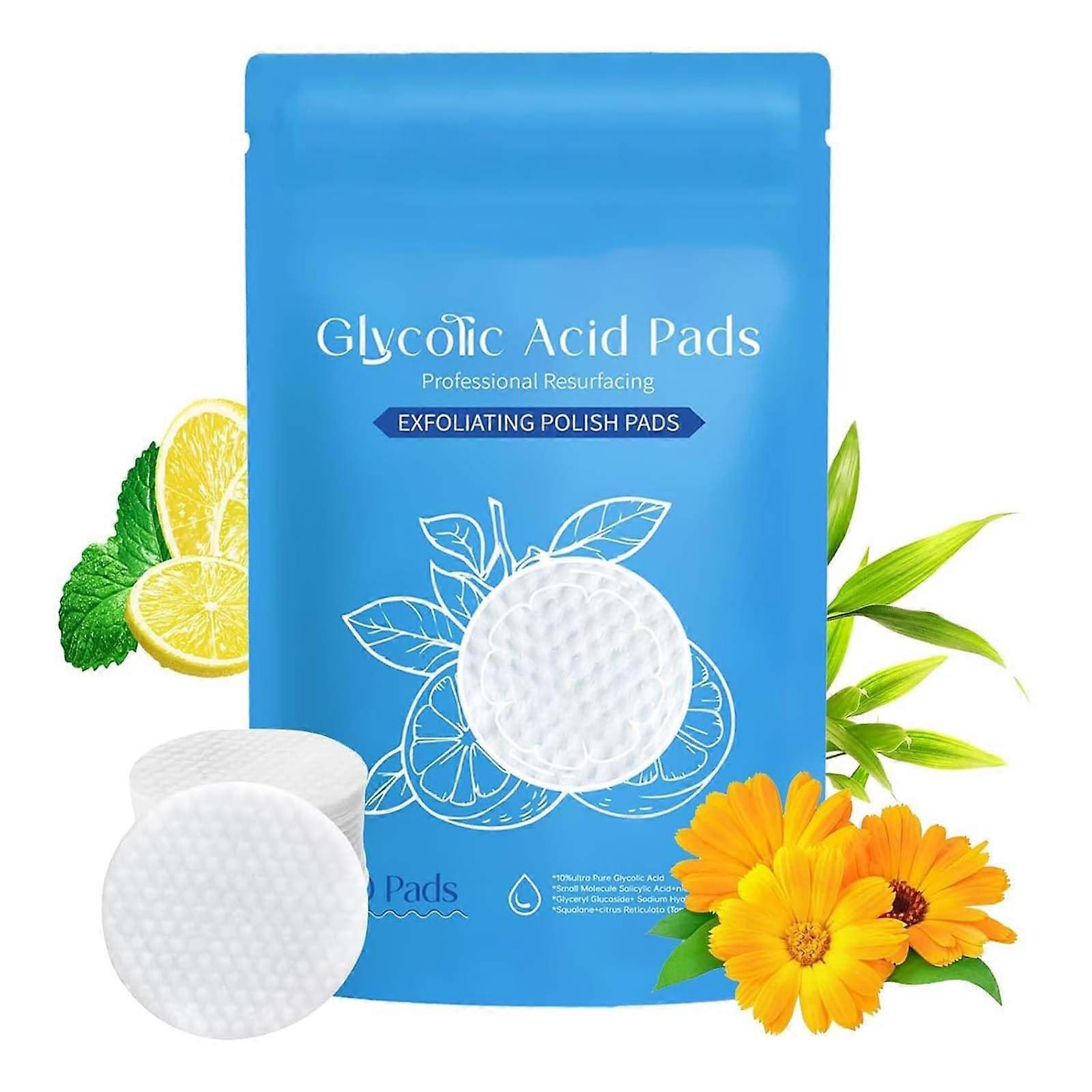 Glycolic Acid Pads 10% Exfoliating Facial Pads with Salicylic Acid, Aloe and Vitamin E, Deep Pore Cleansing, Gentle for Sensitive Skin, 40 Count