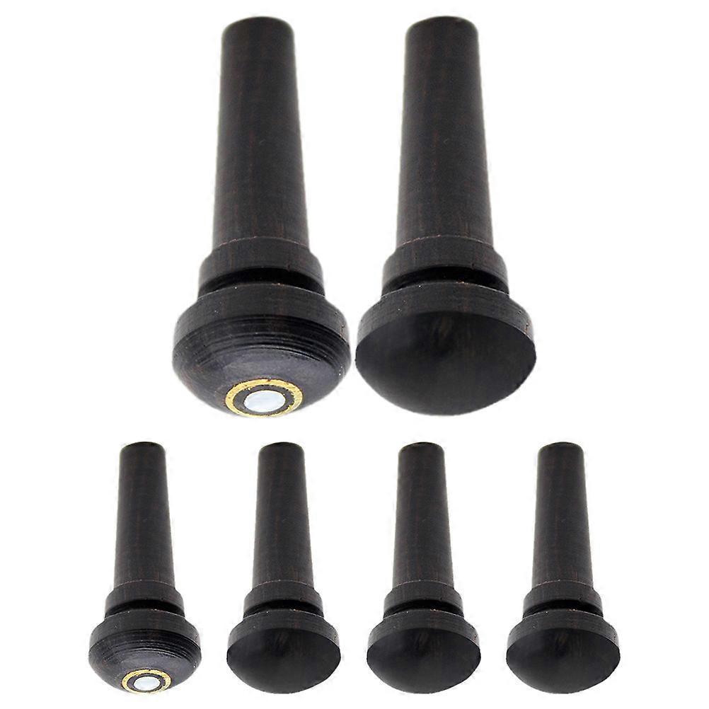 Violin Tailpiece Ebony Pegs for Replacement 6Pcs for All Violin Brands