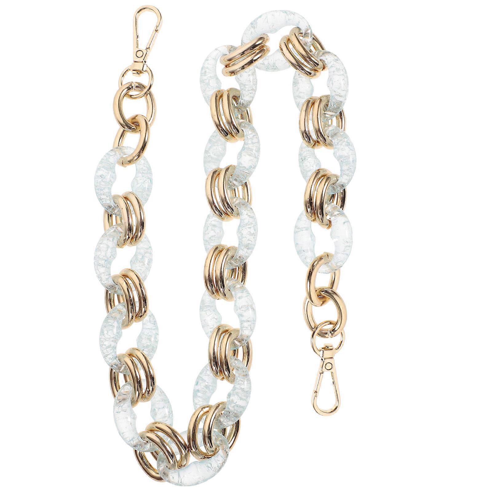 Bag Chain Acrylic Chain Strap for Handbag Replacement 2Pcs Durable Handles