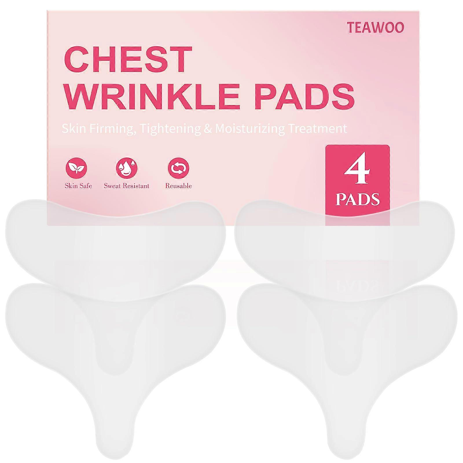 Silicone Chest Wrinkle Pads, Reusable AntiAging Overnight Pads for Side Sleepers and Décolleté Care