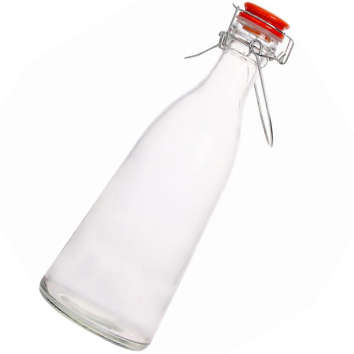 1000ml Screw  Airtight Glass Storage Bottle with Thick Durable Glass for Juicing and Fermentation