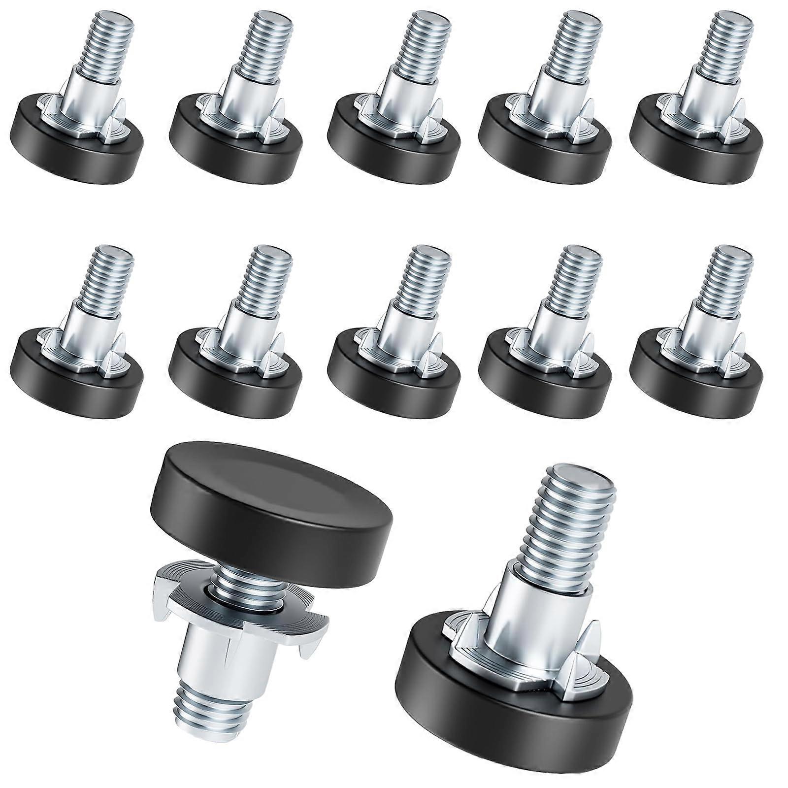 12 PCS 1/420 Thread Furniture Leveling Feet with TNuts, Height Adjustable Table Levelers