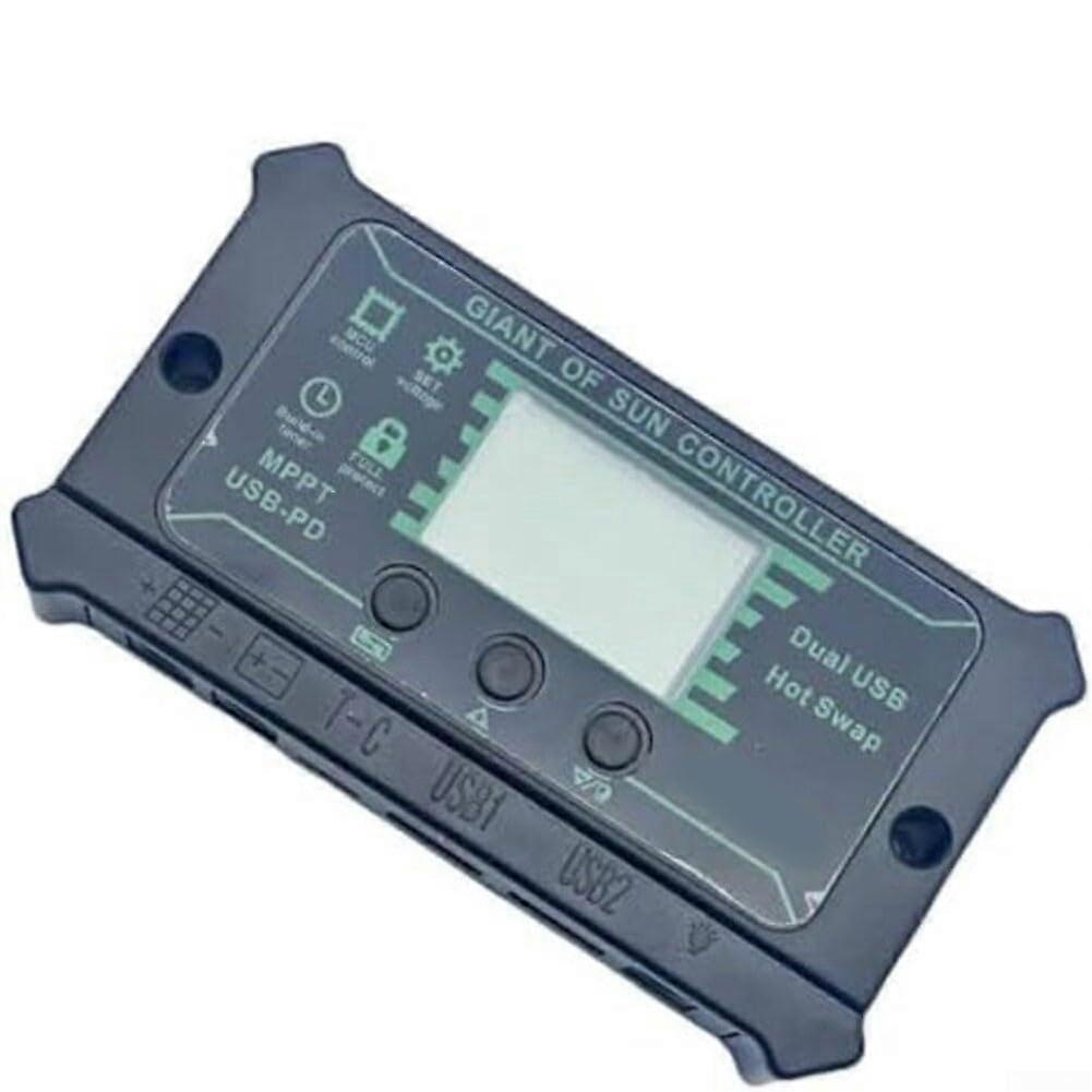 30A MPPT Solar Charge Controller with Dual USB LCD for Lithium and Lead Acid Batteries RV Boat OffGrid