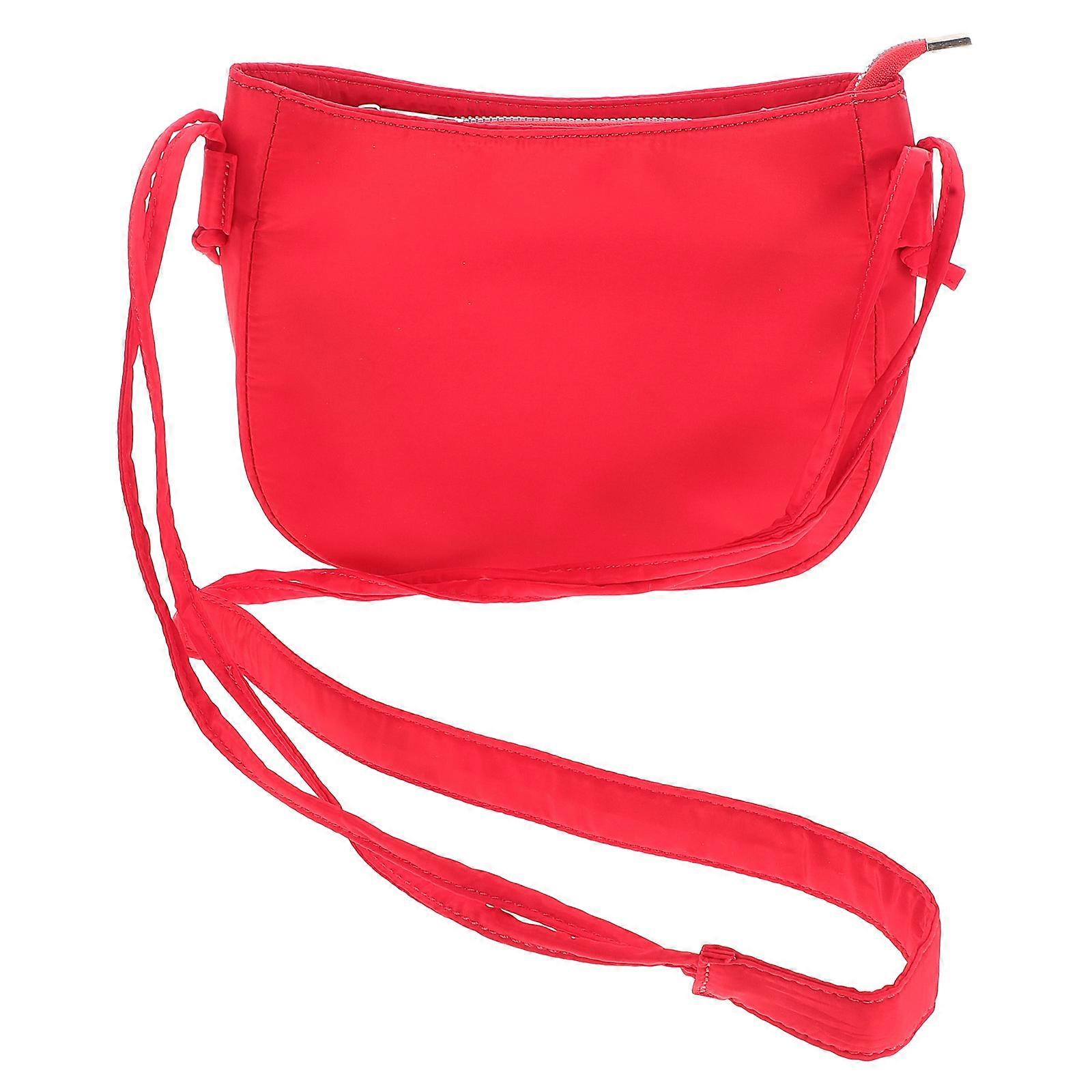 Bow Handbag Small Shoulder Bag with Adjustable Strap for Red