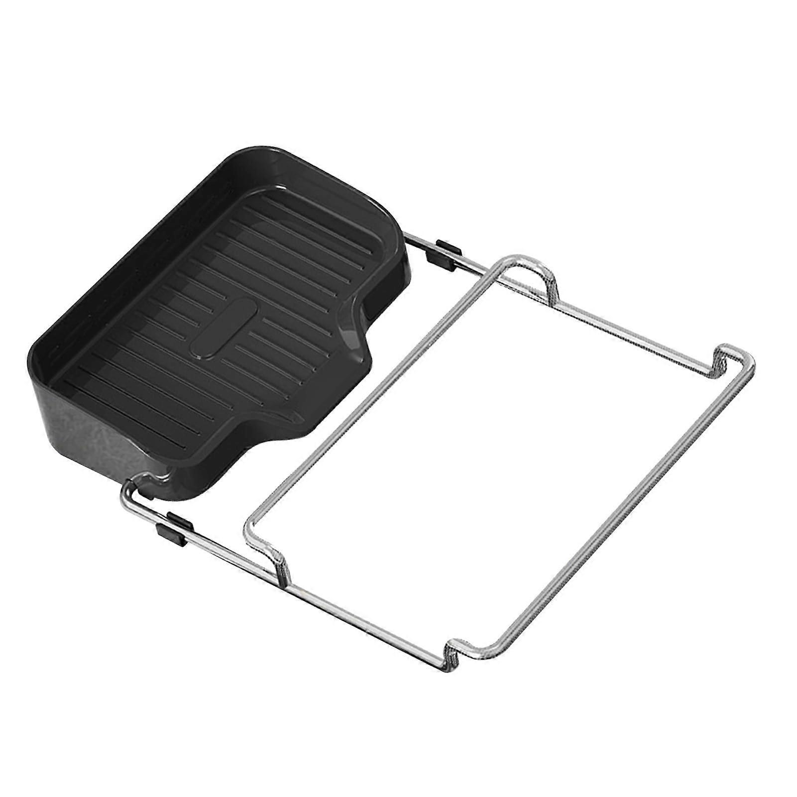 Sink Strainer Basket with Mesh for Corner Kitchen Drain, Food Catcher, Replaceable Filter, Black