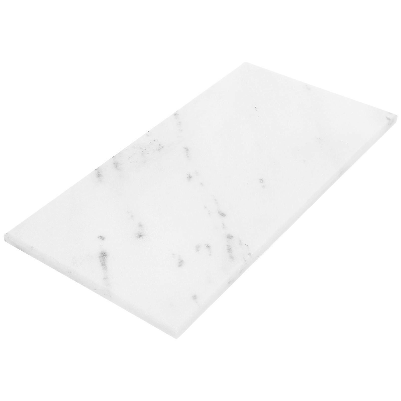 Countertop Marble Tray for Storage with Elegant White Marble Surface