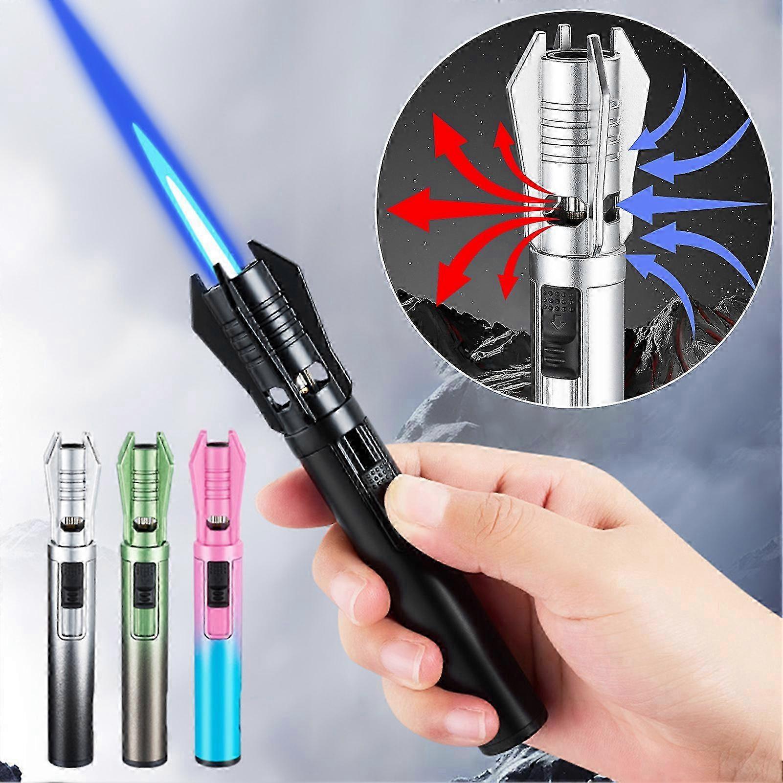 Metal Refillable Lighter All Purpose Cool Lighter for Camping  D