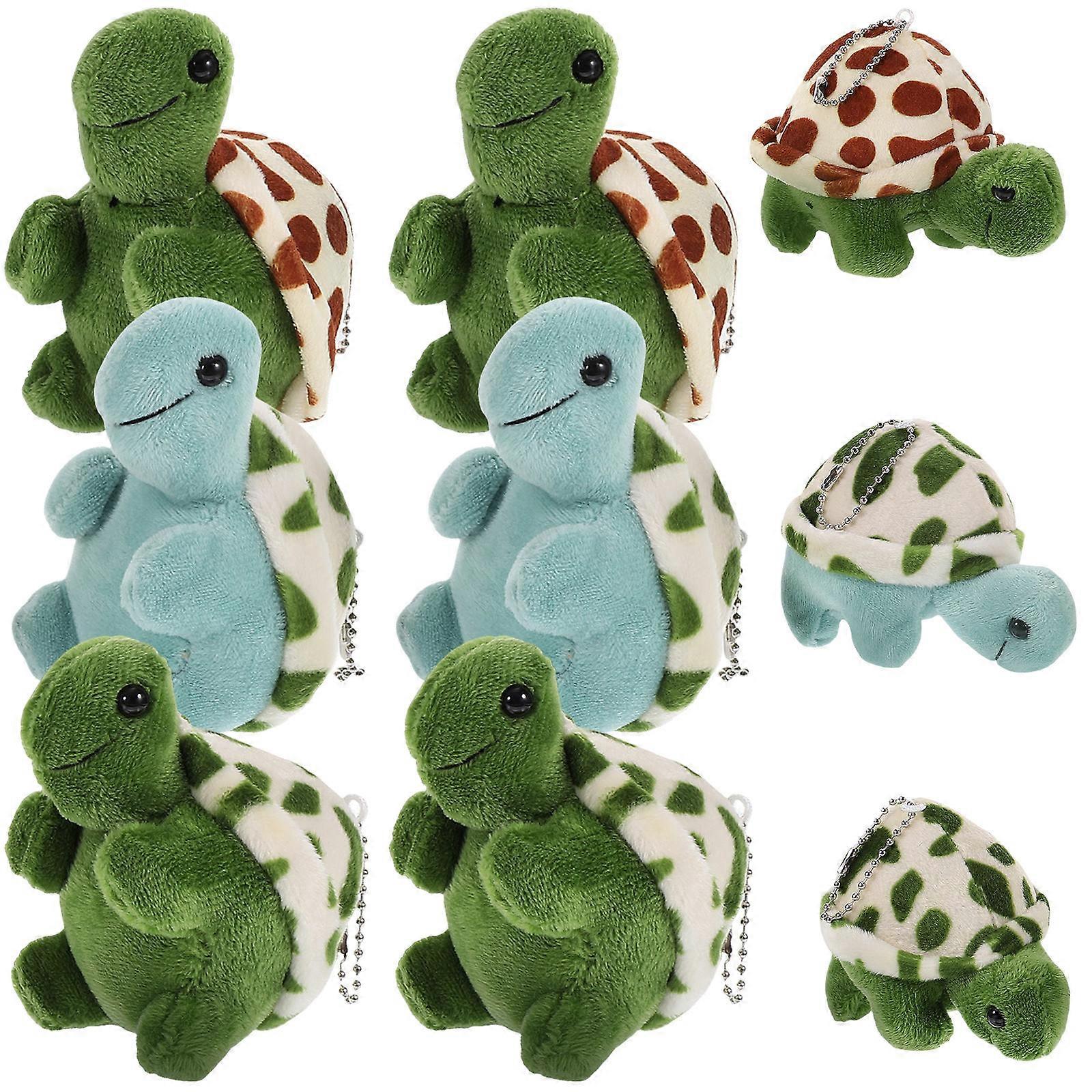 Stuffed Toy Keychain Plush Turtle Keychain for Decor 9Pcs Assorted Color