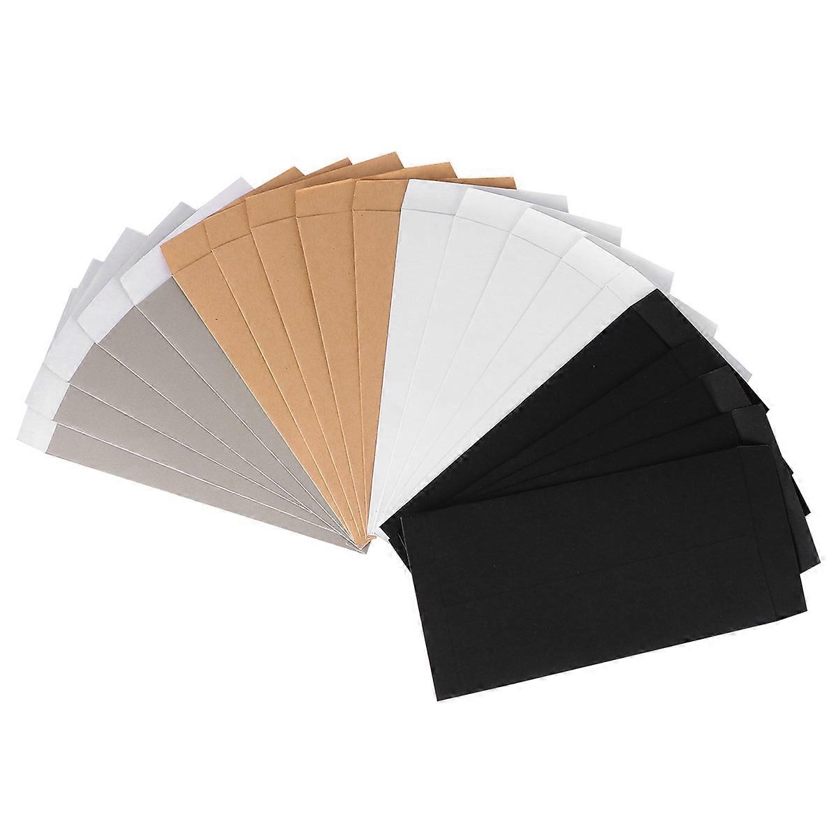 Black Kraft Paper Envelope Blank Envelope for Message Use 20Pcs