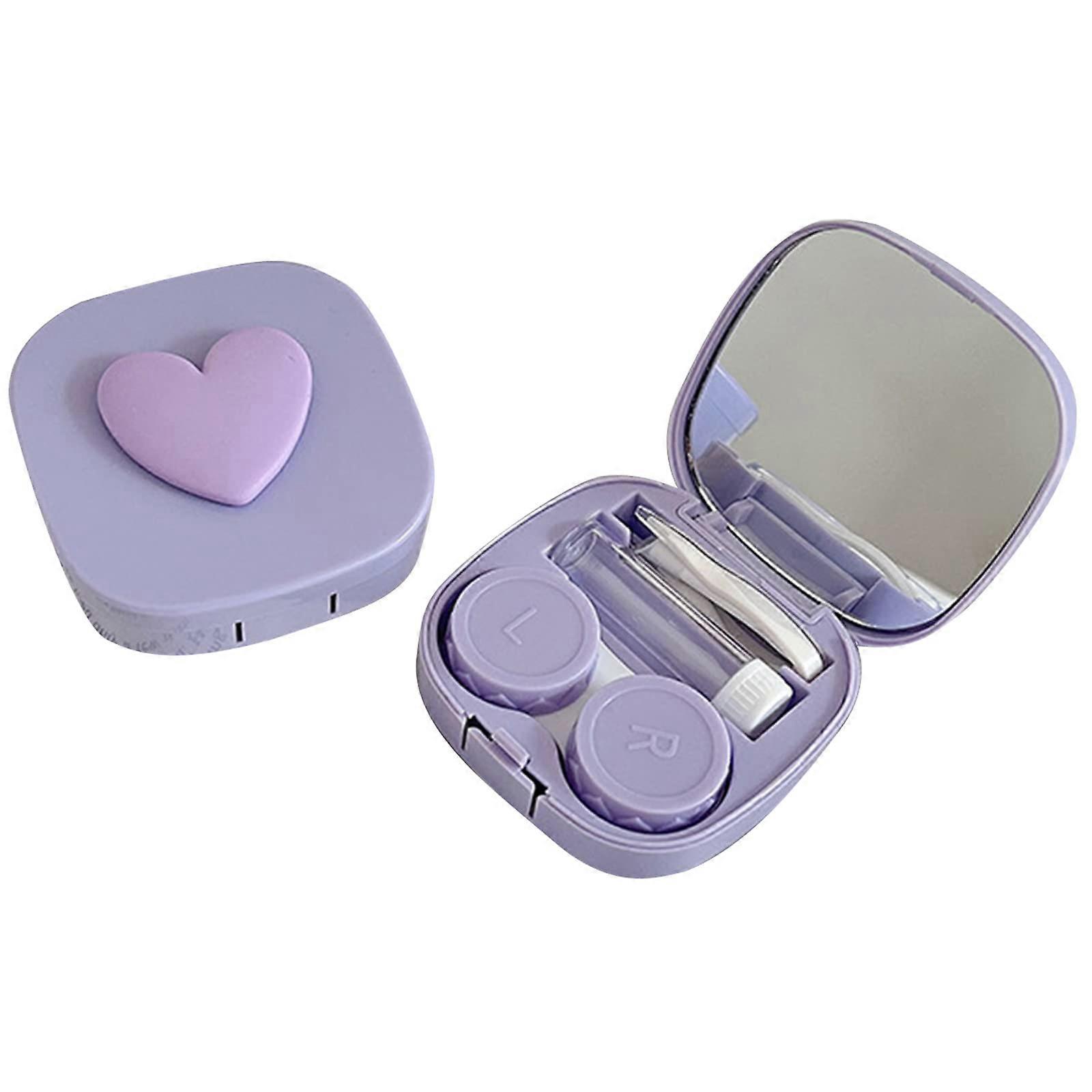 Contact Lens Travel Case with Leak Proof Design, Compact Pocket Size Kit and Solution Bottle