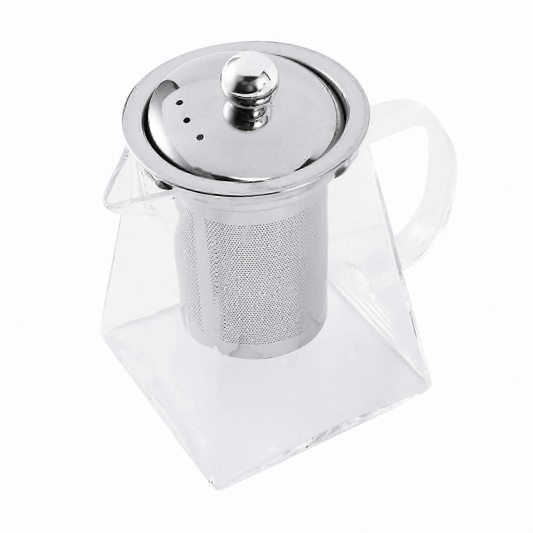 Glass Teapot with Infuser, 550ml Borosilicate Clear Tea Pot, Strainer for Leaf Tea