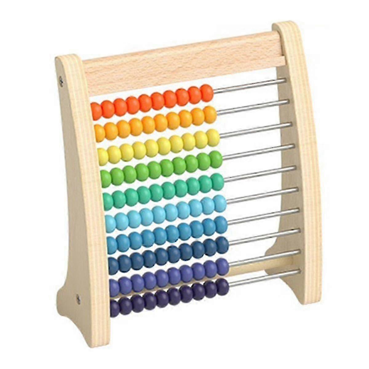 Mathematics Calculation Stand, Addition and Subtraction Number Recognition Artifact, Wooden Abacus