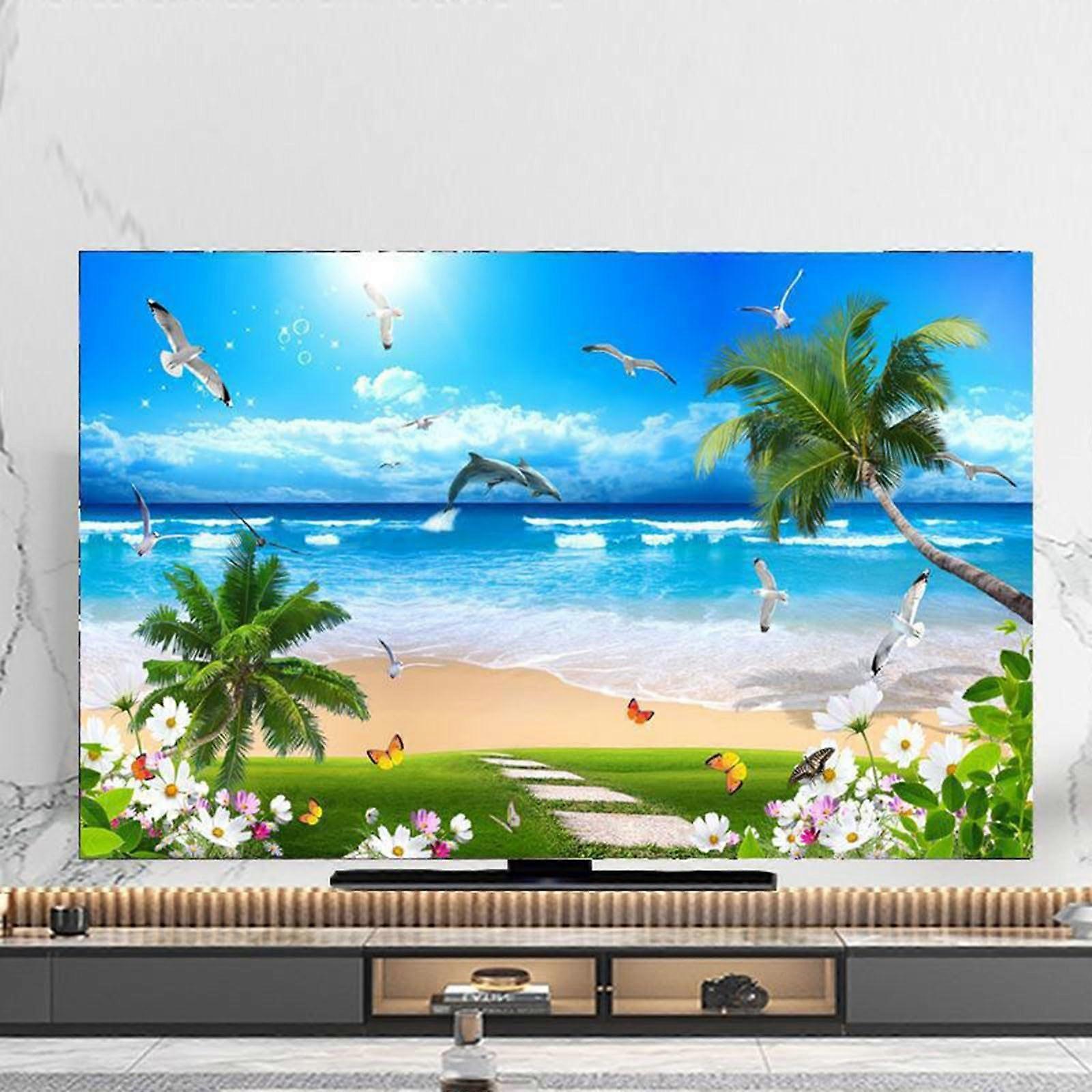 85 Inch TV Dust Cover Polyester Flat Screen Protector DustProof ScratchResistant for Living Room