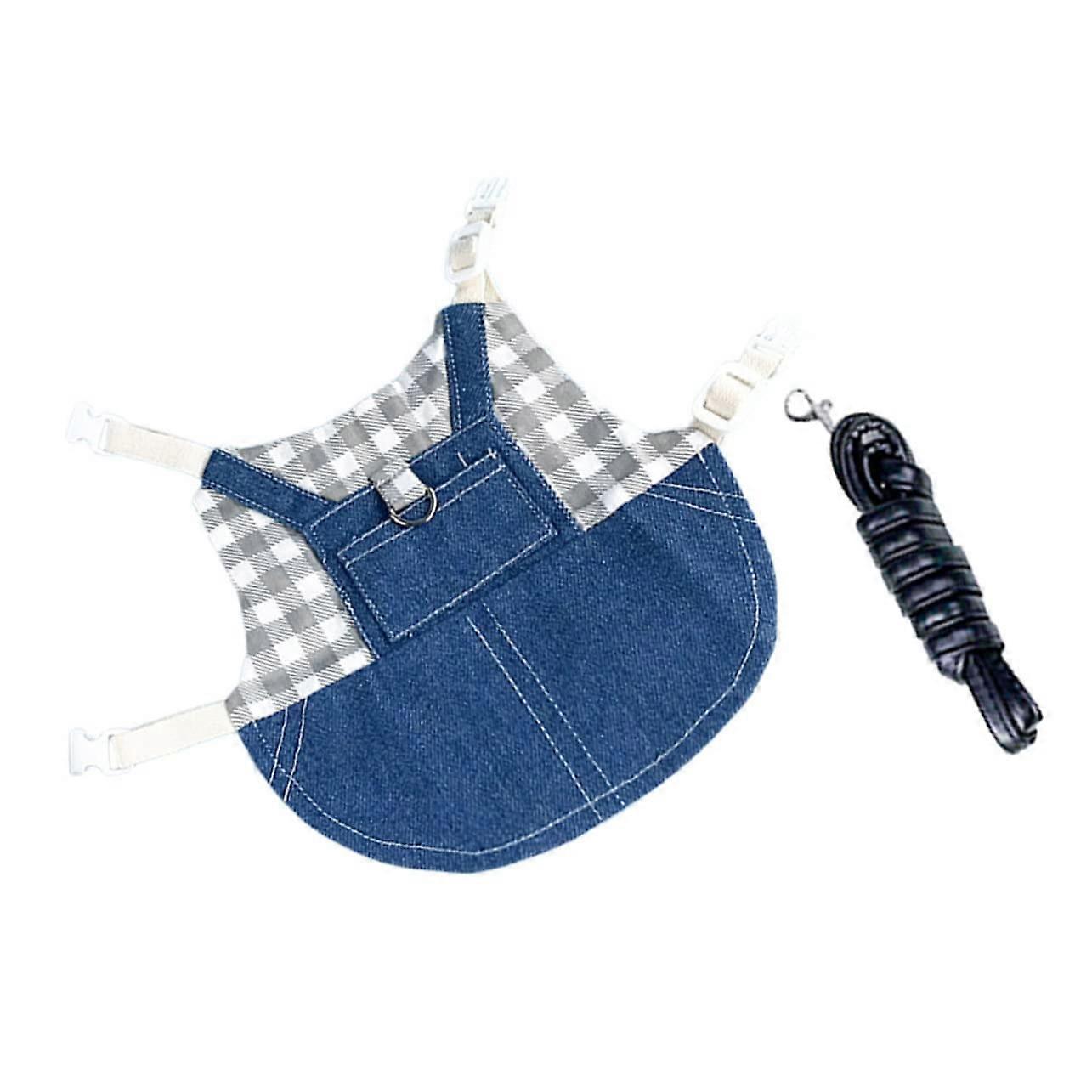 Rabbit Harness and Leash Set Adjustable Comfortable Vest for Small Pets Outdoor Walks