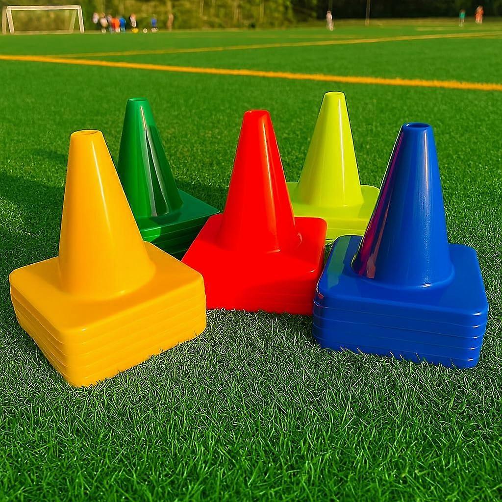 Heavy Duty Training Cones 6' Windproof Base WeatherResistant MultiColor Soccer Cones