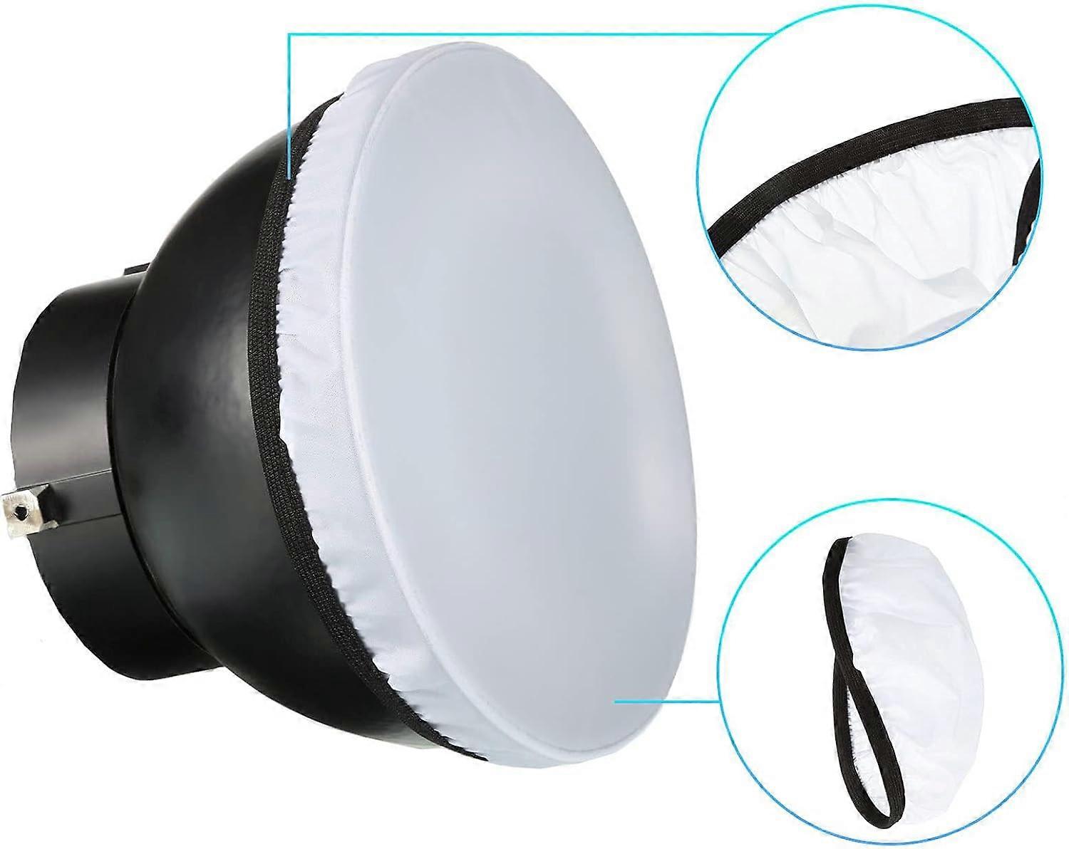 18cm Softbox Diffuser Sock Elastic Fit Photography Reflector Cover for Studio or Outdoor Lighting Red