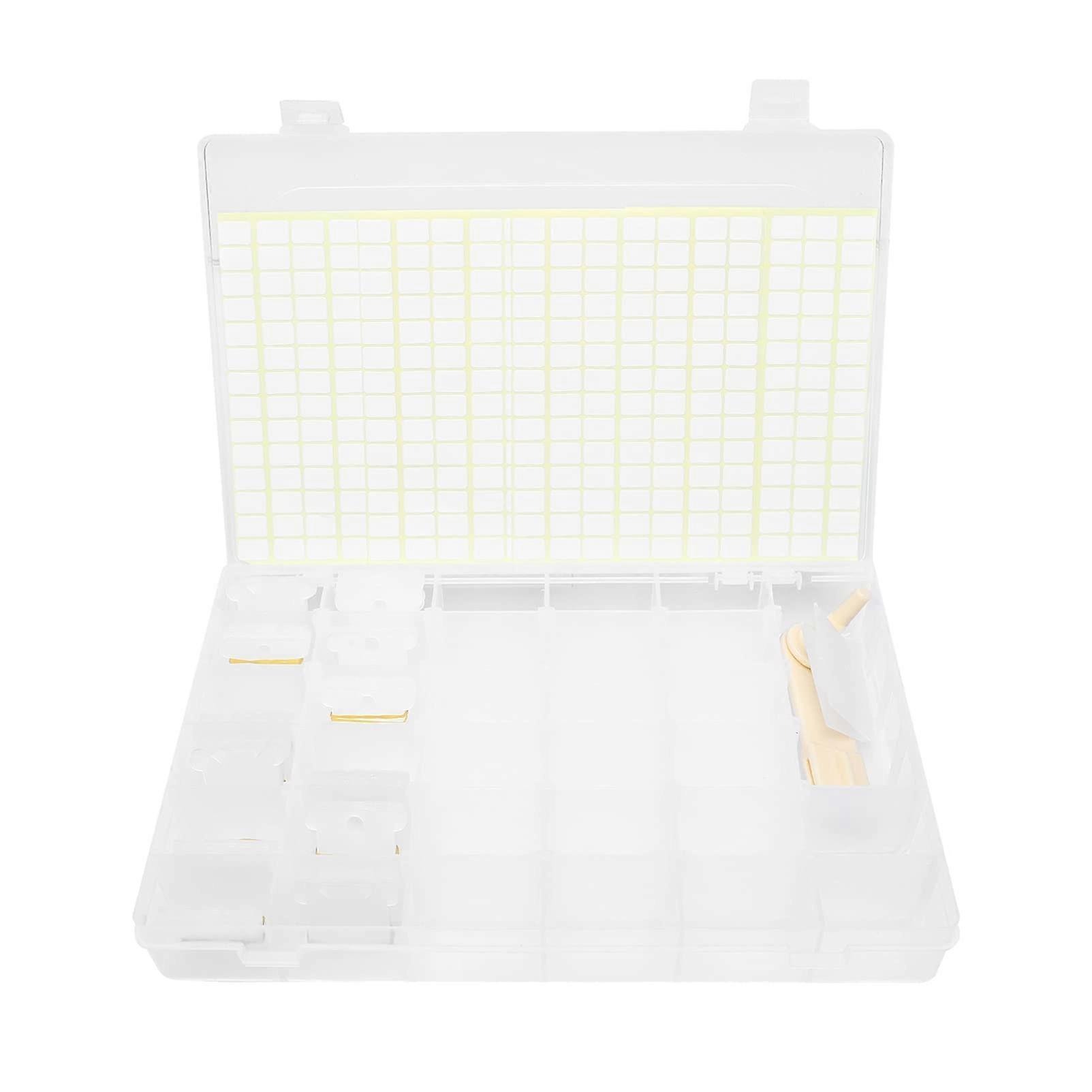 Cross Stitch Organizer with Bobbins, Embroidery Thread Storage Box, Labels and Sewing Accessories Kit