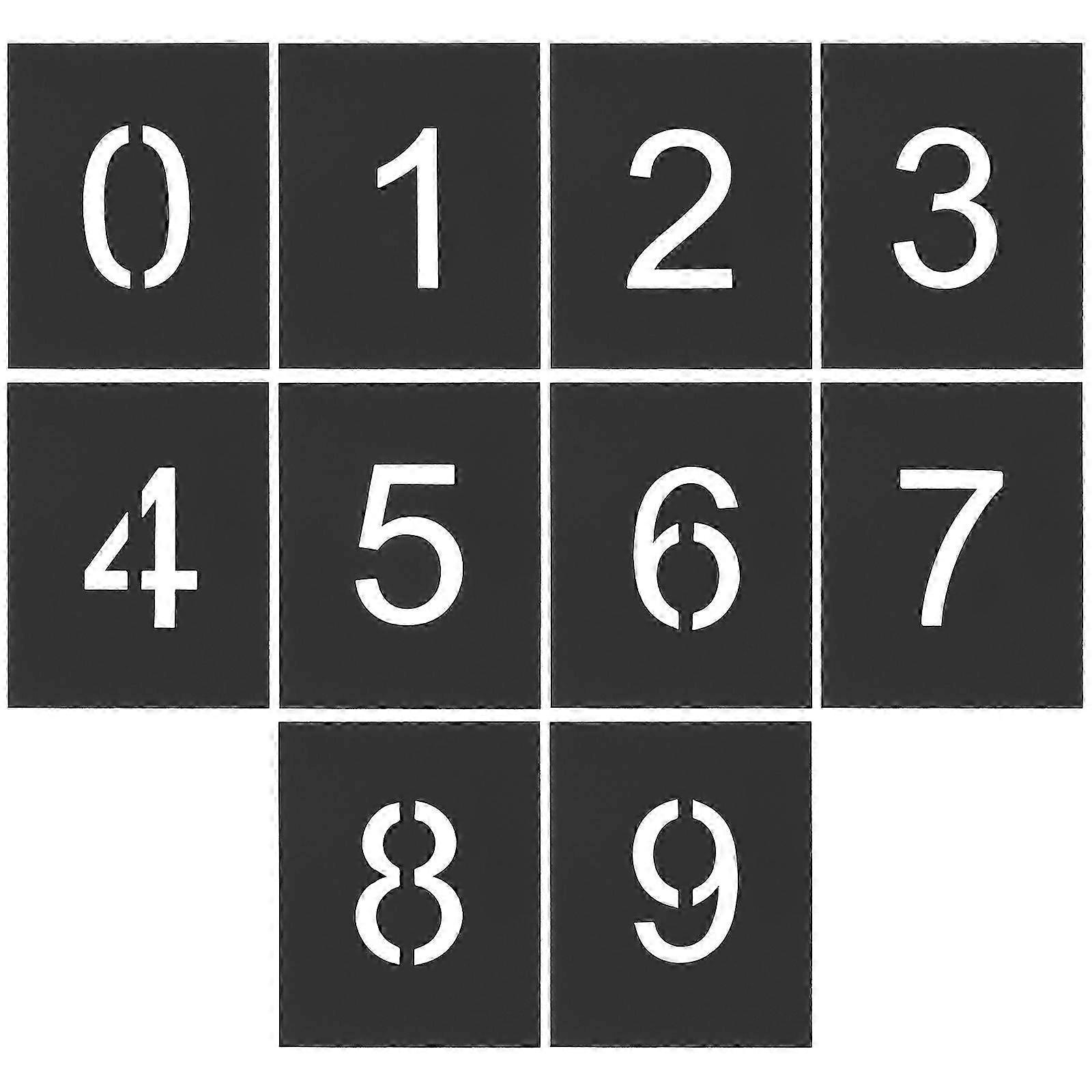 10Pcs Număr Șablon Vopsele Spray Șabloane Număr Șabloane Număr Șabloane