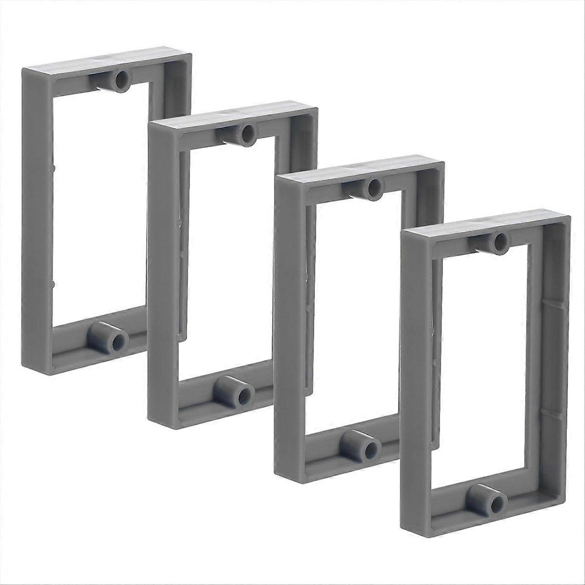 4Pcs Single Gang Outlet Box Extender,Electrical Outlet Extender Gray
