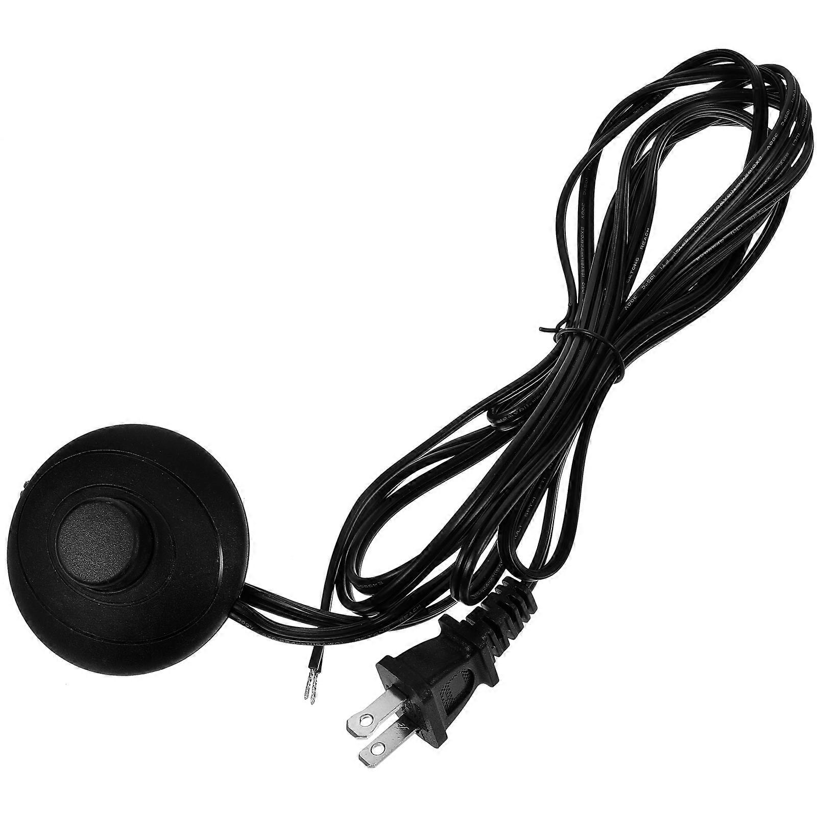 Foot Operated Lamp Cord For Industrial Use Black Plastic 1Pack Switching Lights Functionality