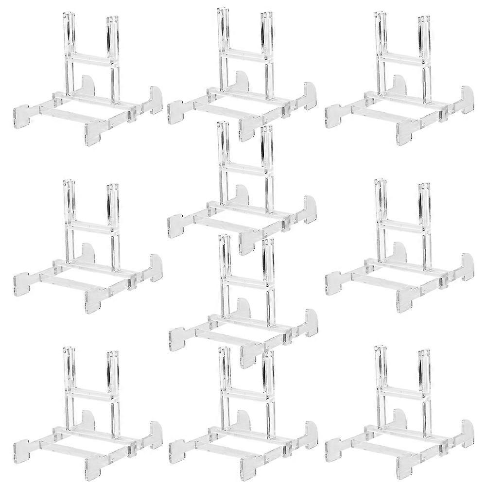 Clear Plastic Display Stand Easel for Display 20Pcs Adjustable Plate Holders