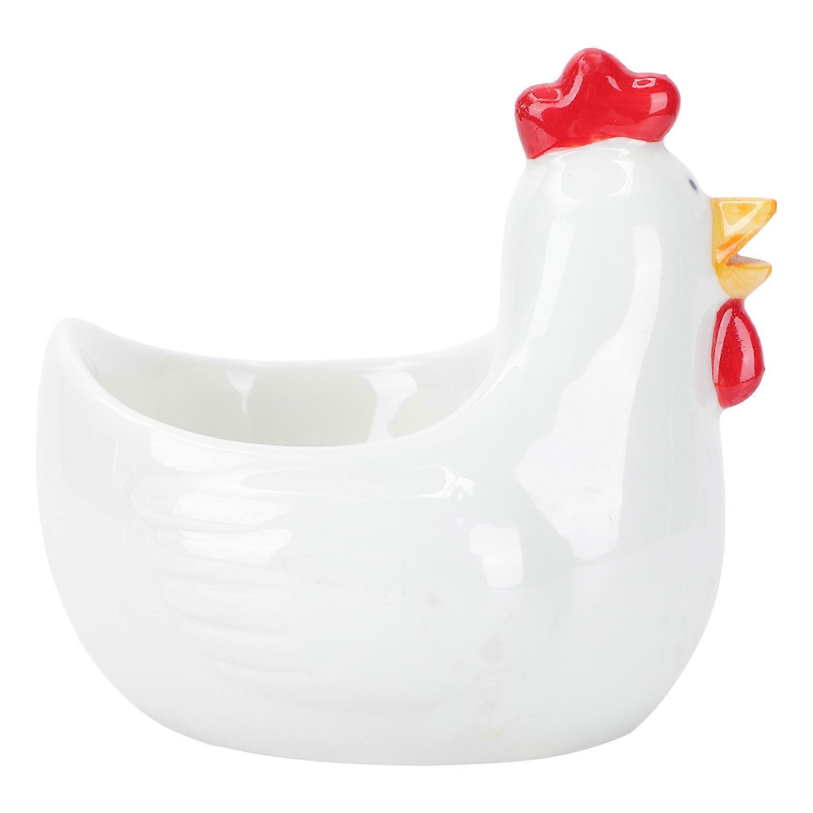 Red Ceramic Food Tray for Storage 1Pcs Creative Cockerel Dinner Plate