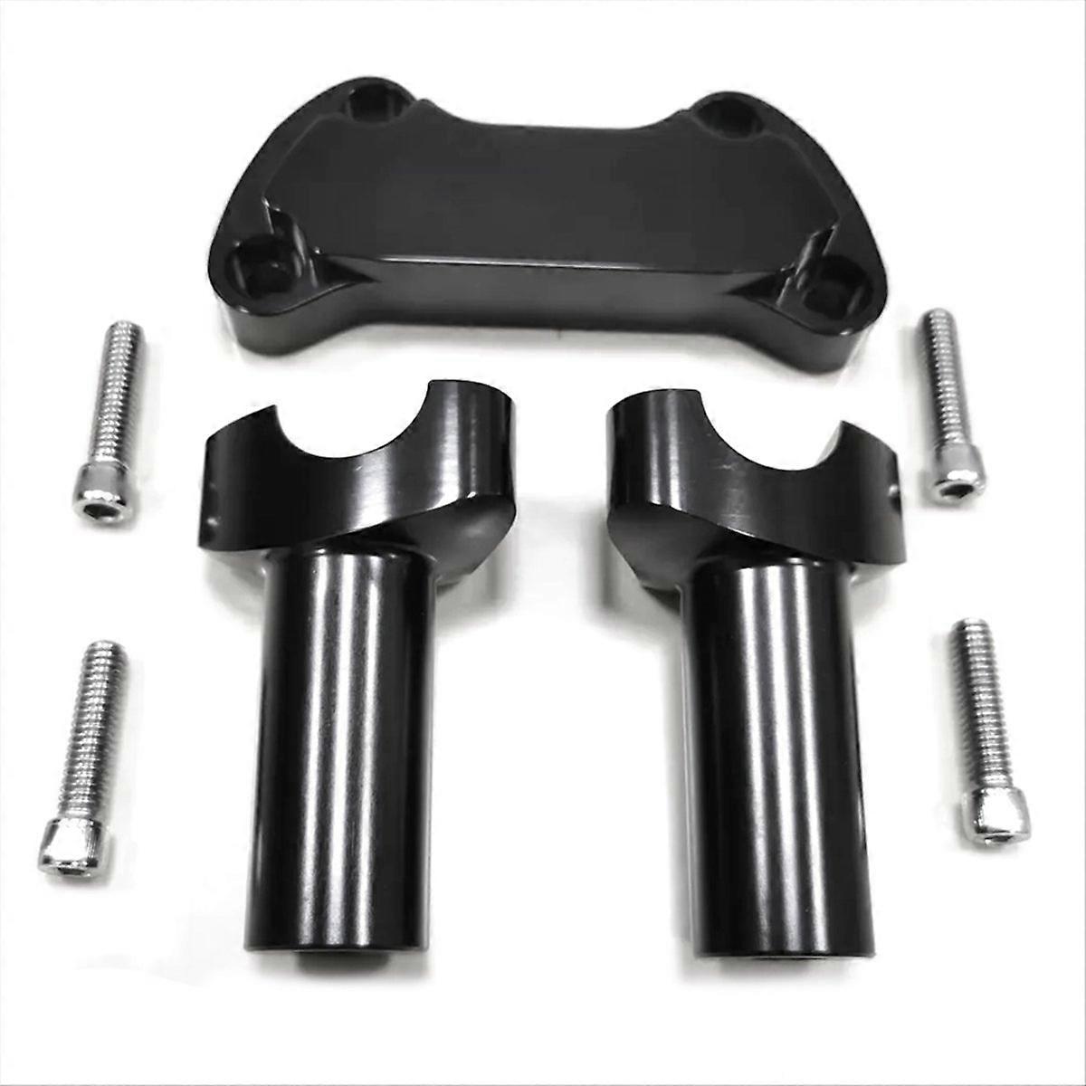 Black 4Inch Risers 1Inch Handlebar Clamp for 