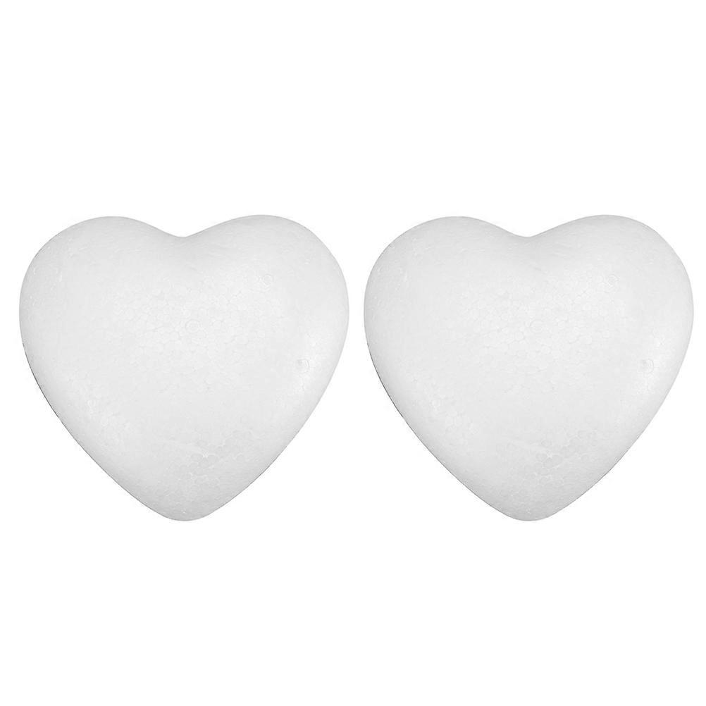 DIY Heart Model Heart-Shaped Foams Crafts for Decor 2Pcs