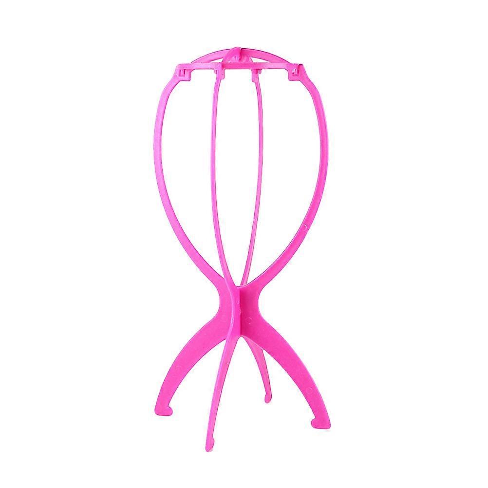 Wigs Holder Display Support Stand Pink Folding Durable Stable 6Pcs