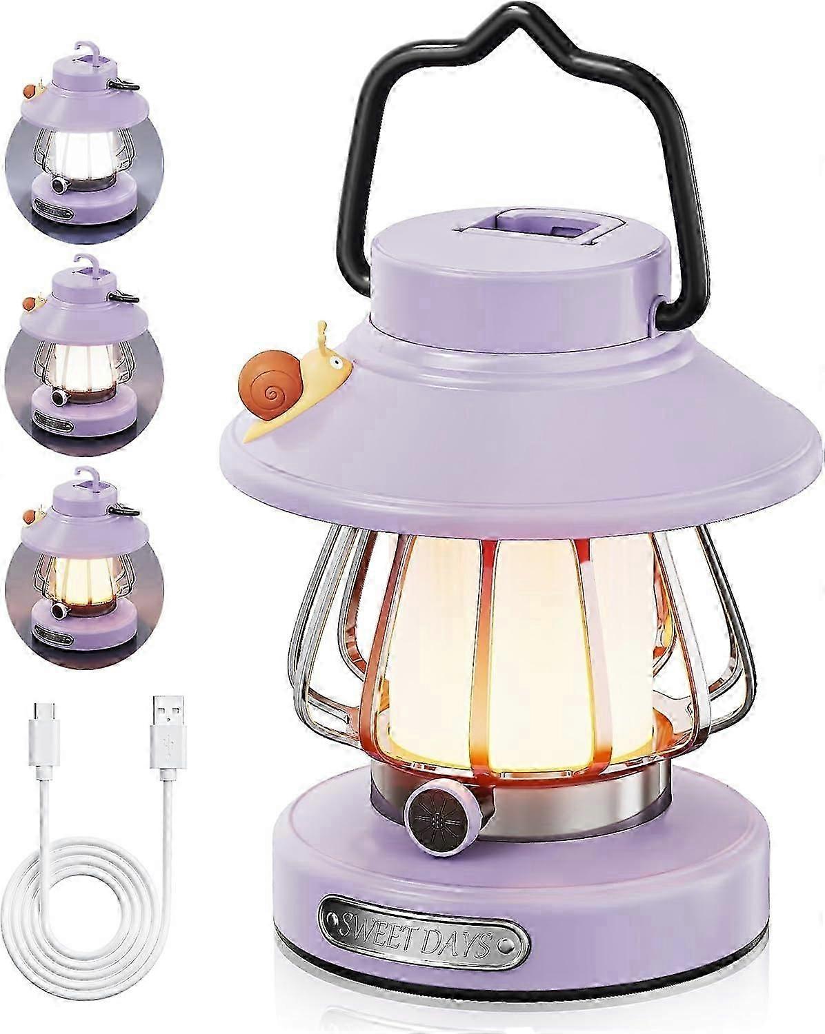Outdoor camping lantern, purple