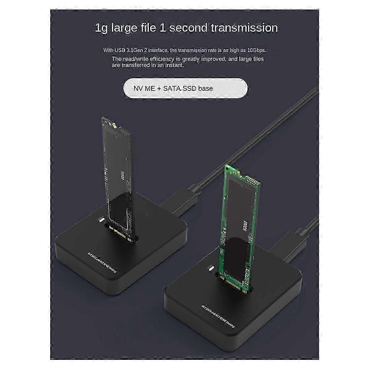 Hard Drive Base NVME/SATA Dual Protocol Type-C Hard Drive Base
